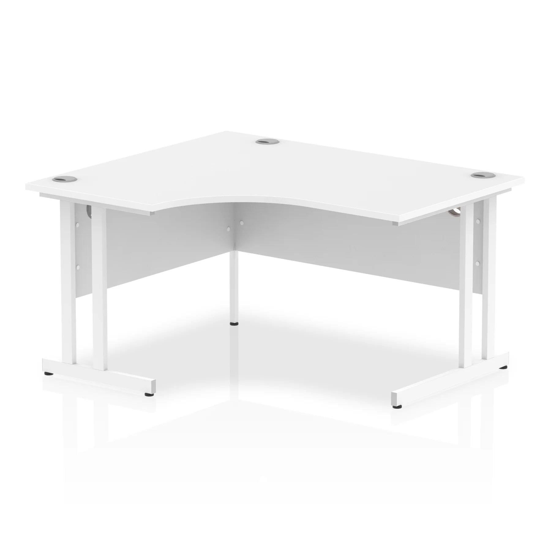 Impulse Crescent Desk Cantilever Leg in White DY