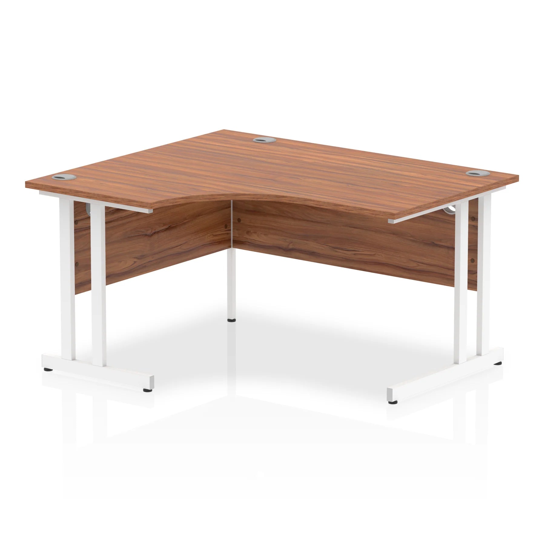 Impulse Crescent Desk Cantilever Leg in Walnut DY