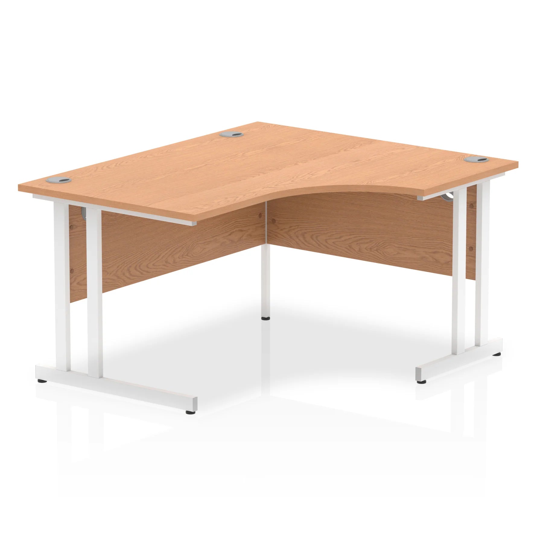 Impulse Crescent Desk Cantilever Leg in Oak DY