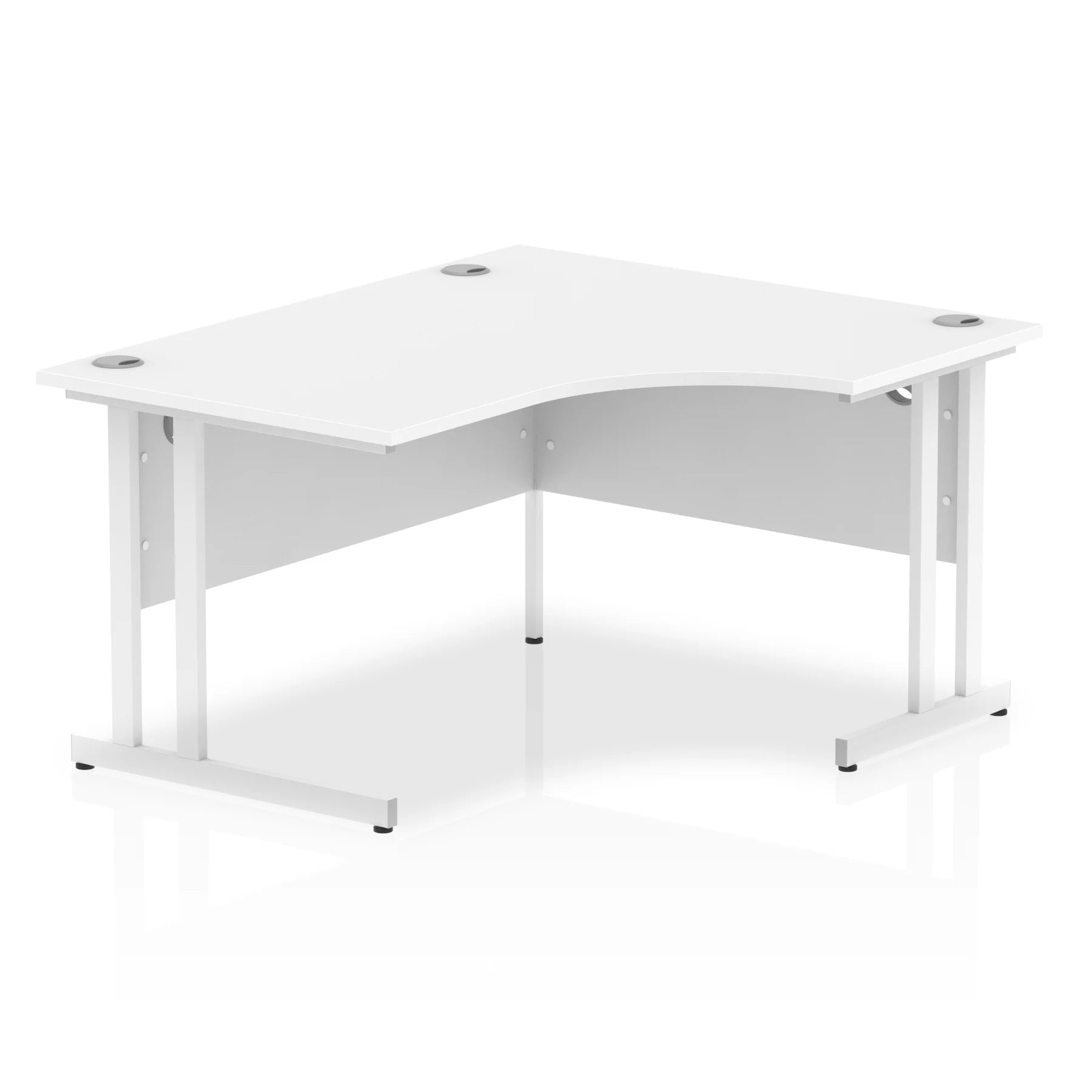 Impulse Crescent Desk Cantilever Leg in White DY