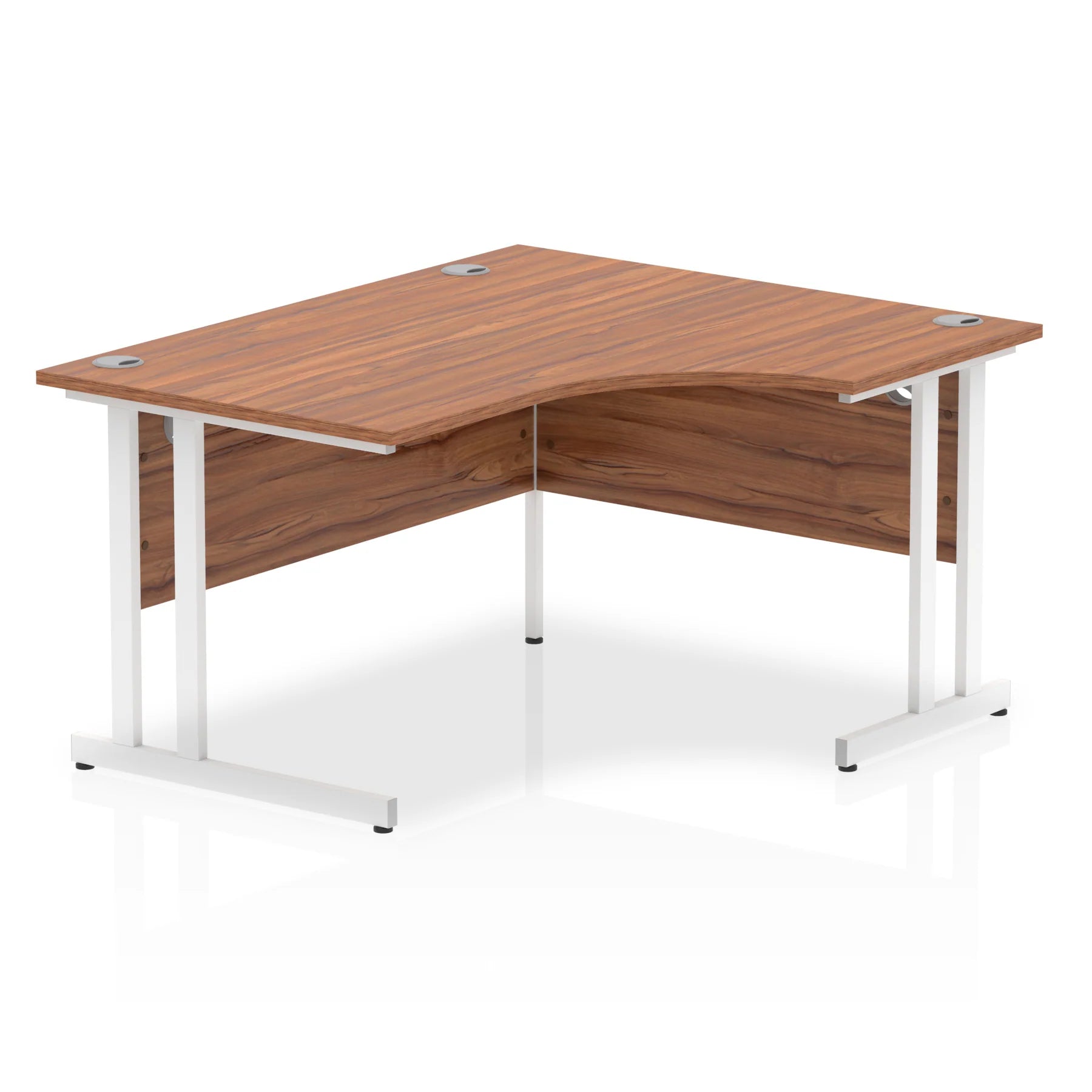 Impulse Crescent Desk Cantilever Leg in Walnut DY