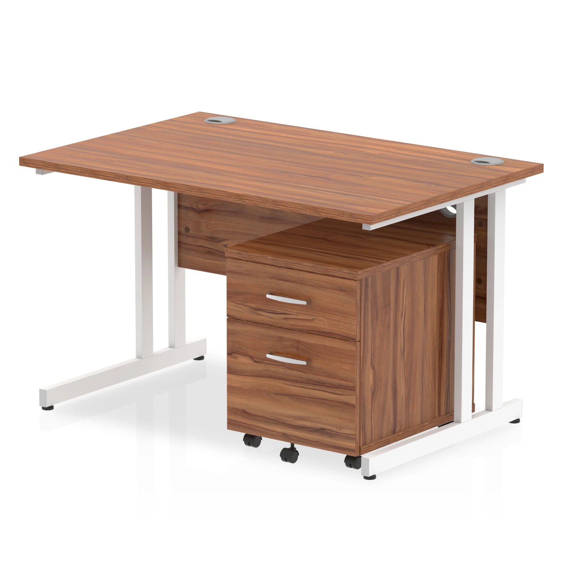 Impulse 1200mm Cantilever Straight Desk With Mobile Pedestal Bundle DY