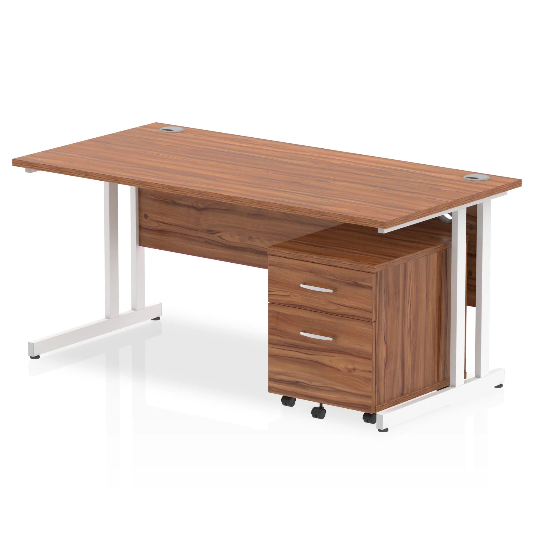 Impulse 1600mm Cantilever Straight Desk With Mobile Pedestal Bundle DY