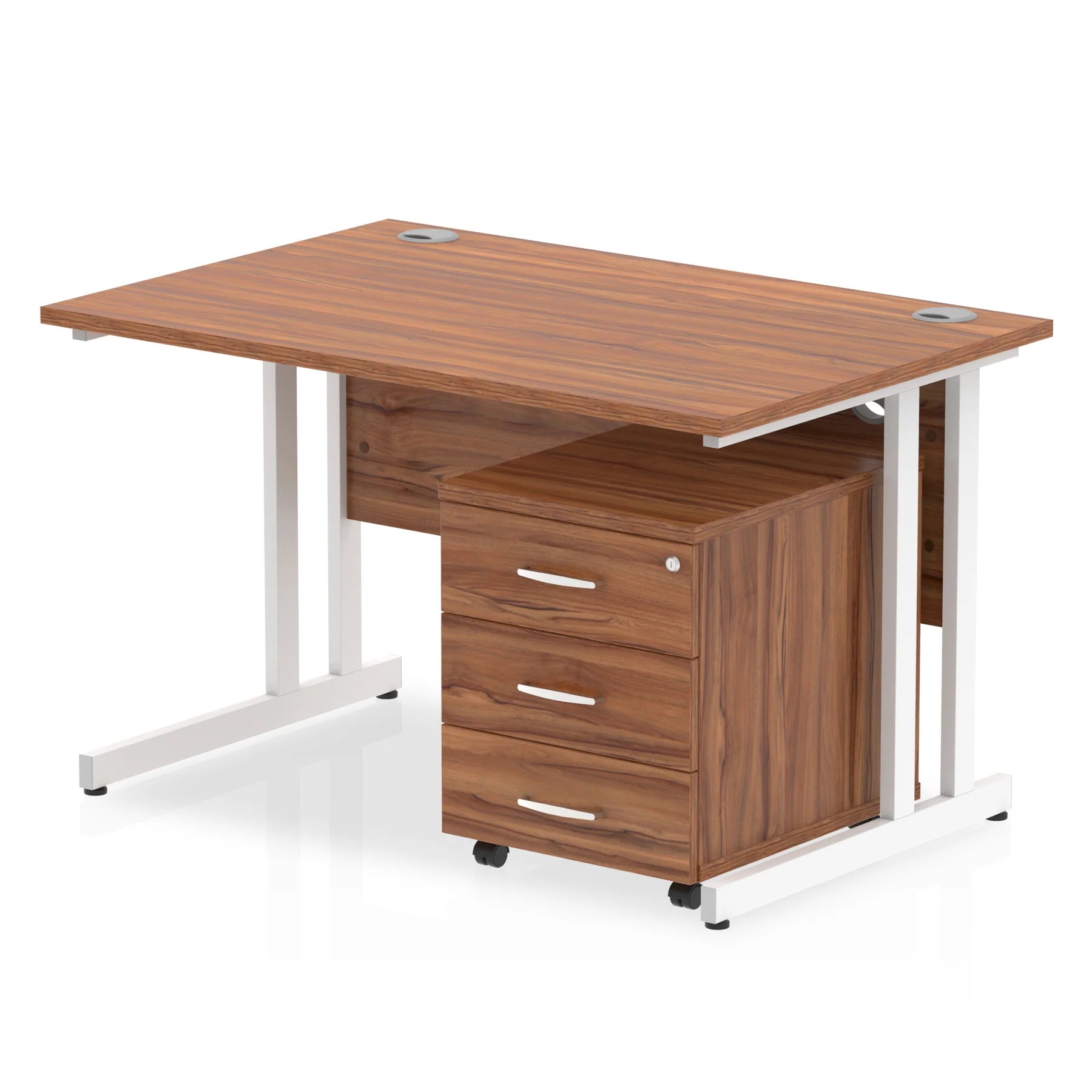 Impulse 1200mm Cantilever Straight Desk With Mobile Pedestal Bundle DY