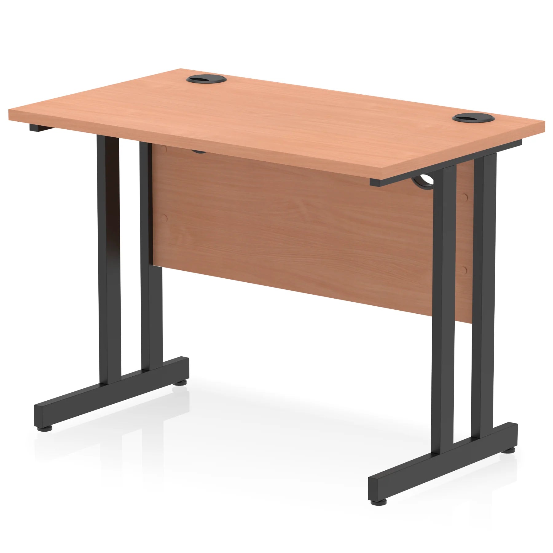 Impulse Straight Desk Cantilever Leg in Beech (600mm depth) DY
