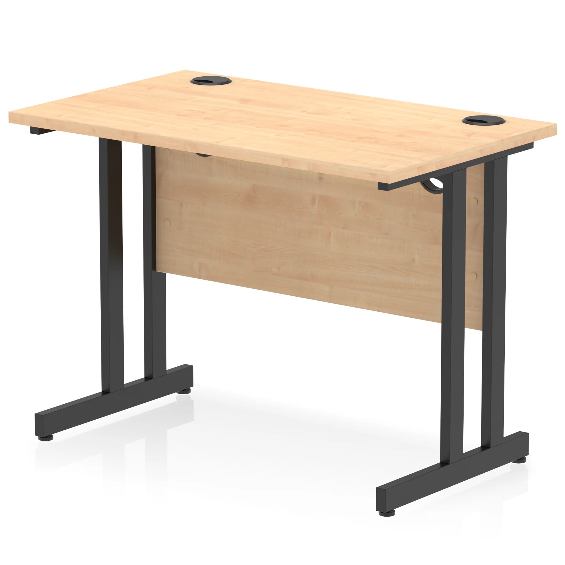 Impulse Straight Desk Cantilever Leg in Maple (600mm depth) DY
