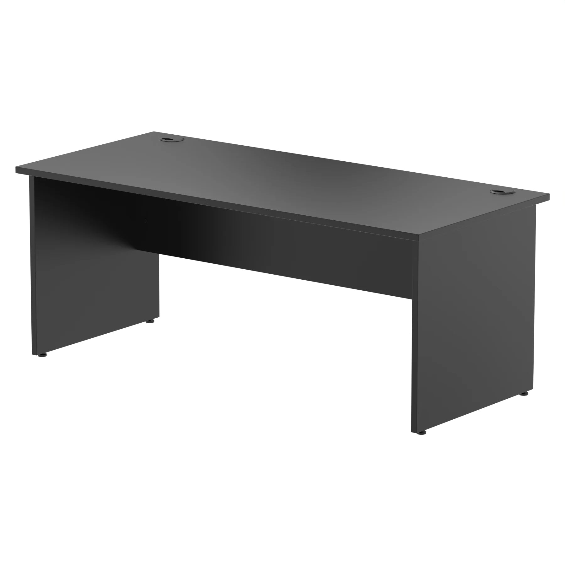 Impulse Straight Desk Panel Leg in Black (600mm depth) DY
