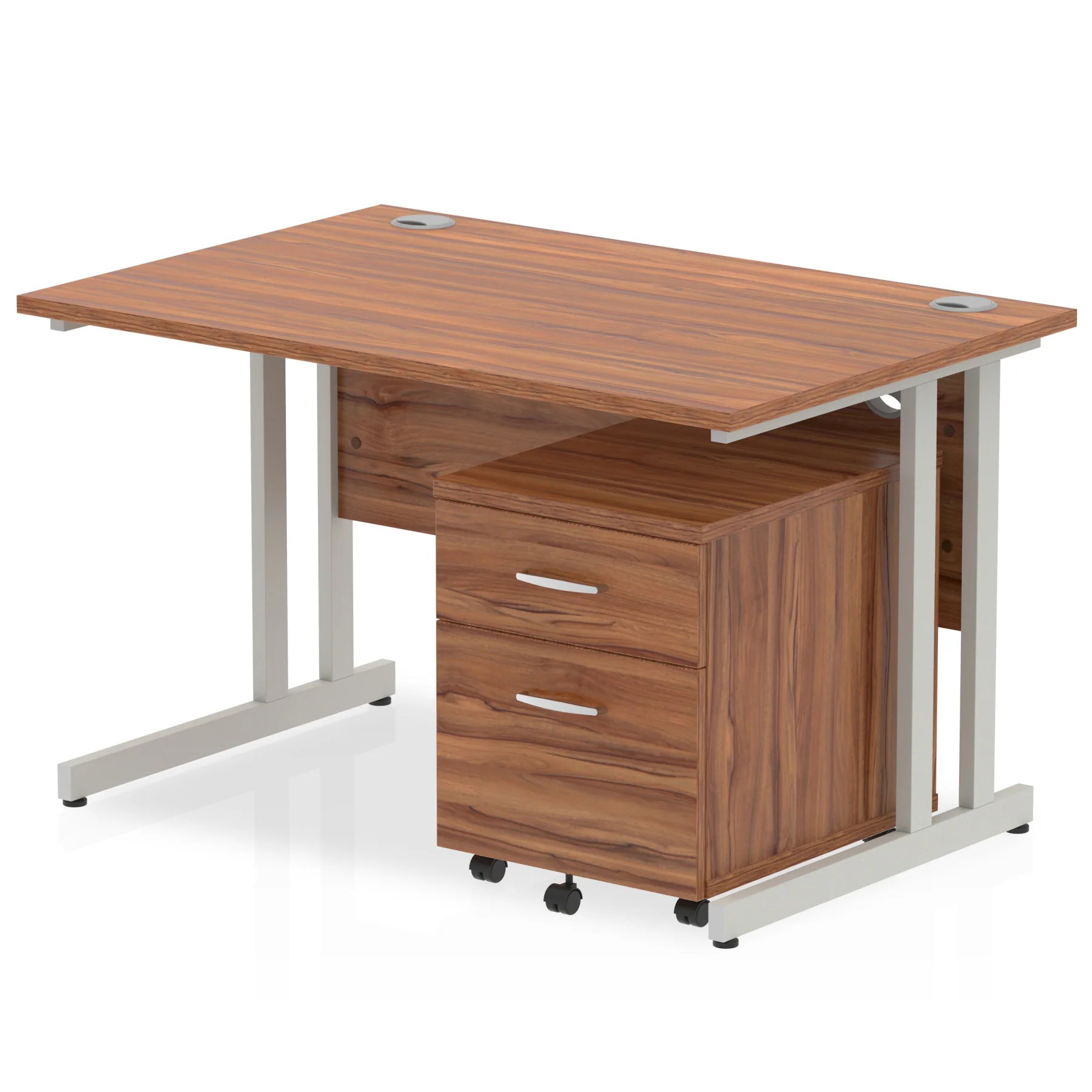 Impulse 1200mm Cantilever Straight Desk With Mobile Pedestal Bundle DY