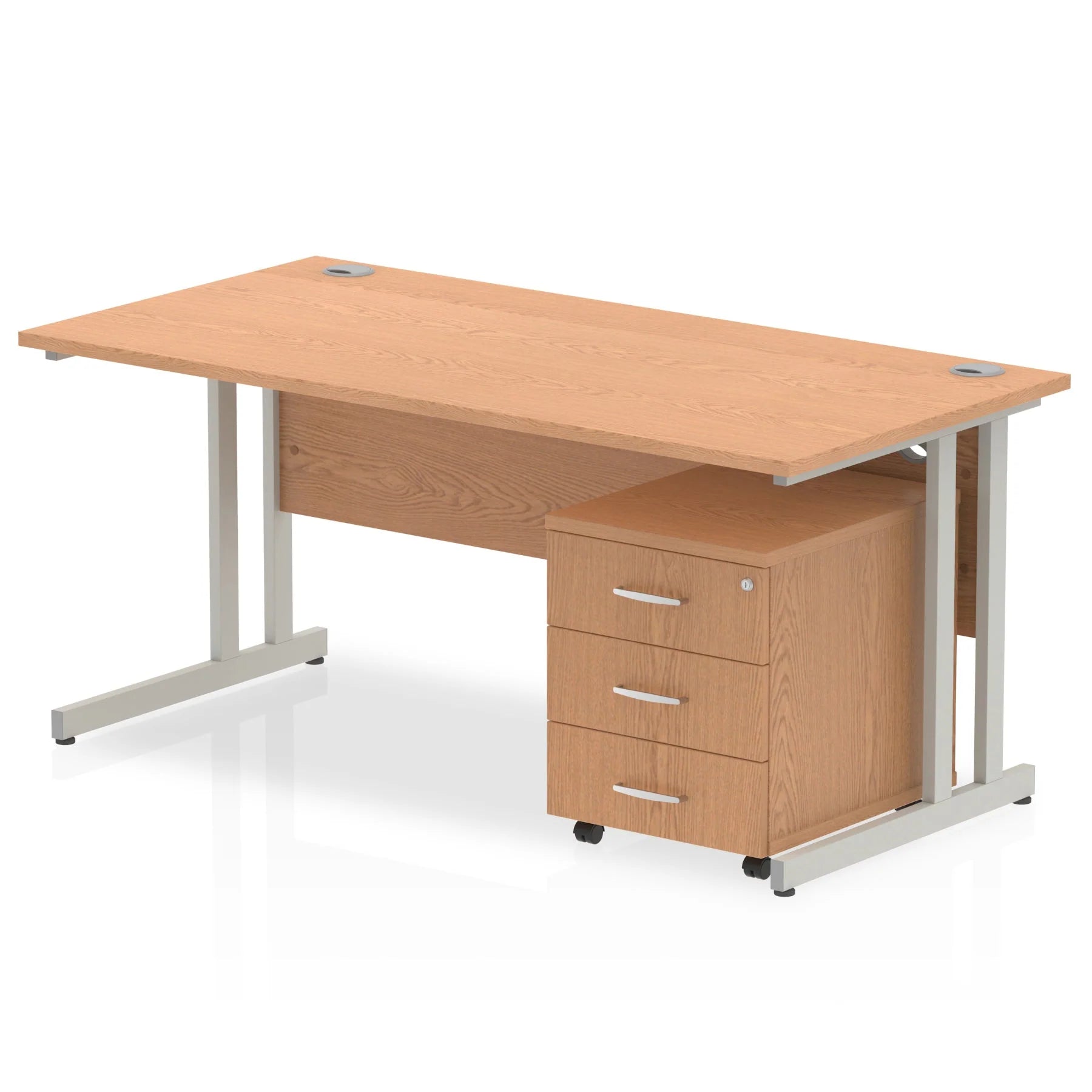 Impulse 1800mm Cantilever Straight Desk With Mobile Pedestal Bundle DY