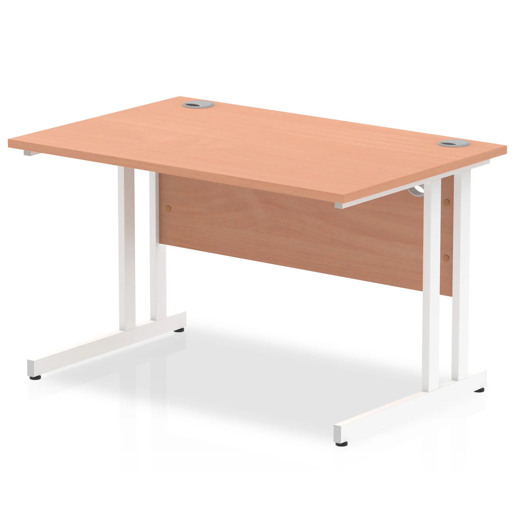 Impulse Straight Desk Cantilever Leg in Beech (600mm depth) DY