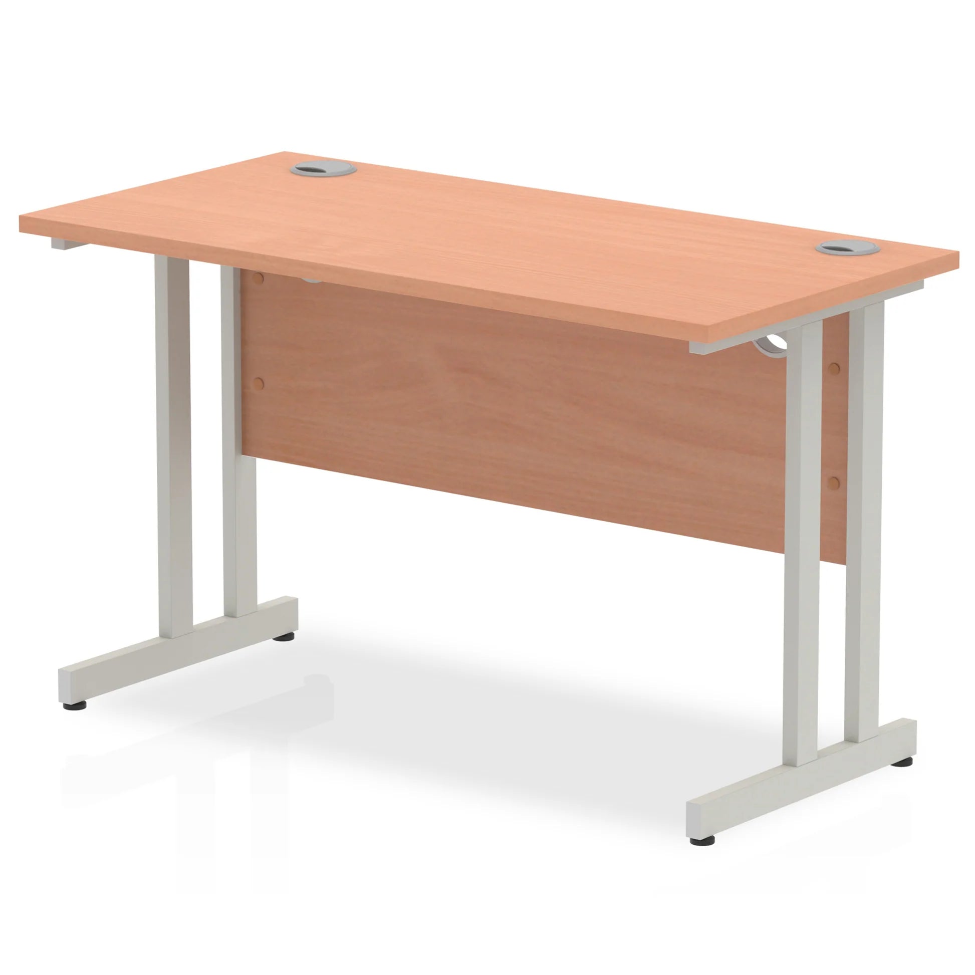 Impulse Straight Desk Cantilever Leg in Maple (600mm depth) DY