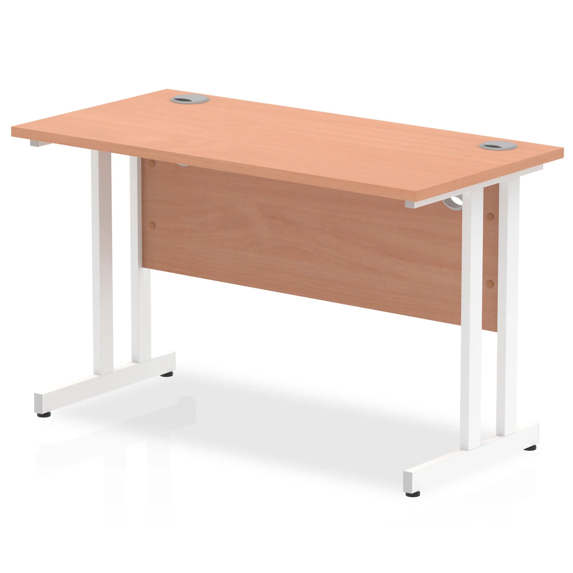 Impulse Straight Desk Cantilever Leg in Maple (600mm depth) DY