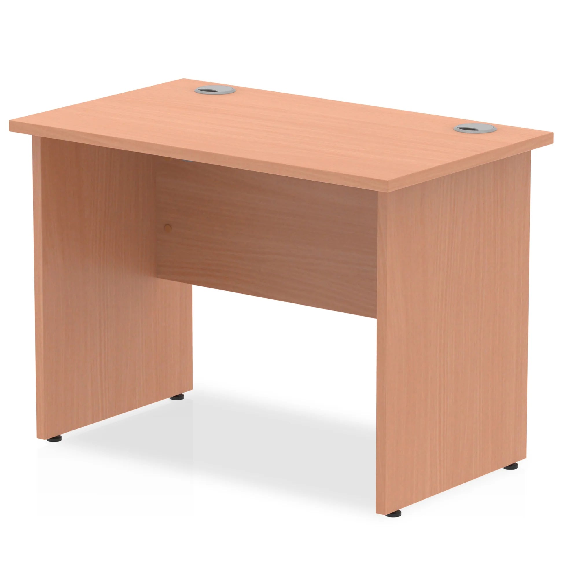 Impulse Straight Desk Panel Leg in Beech (600mm depth) DY