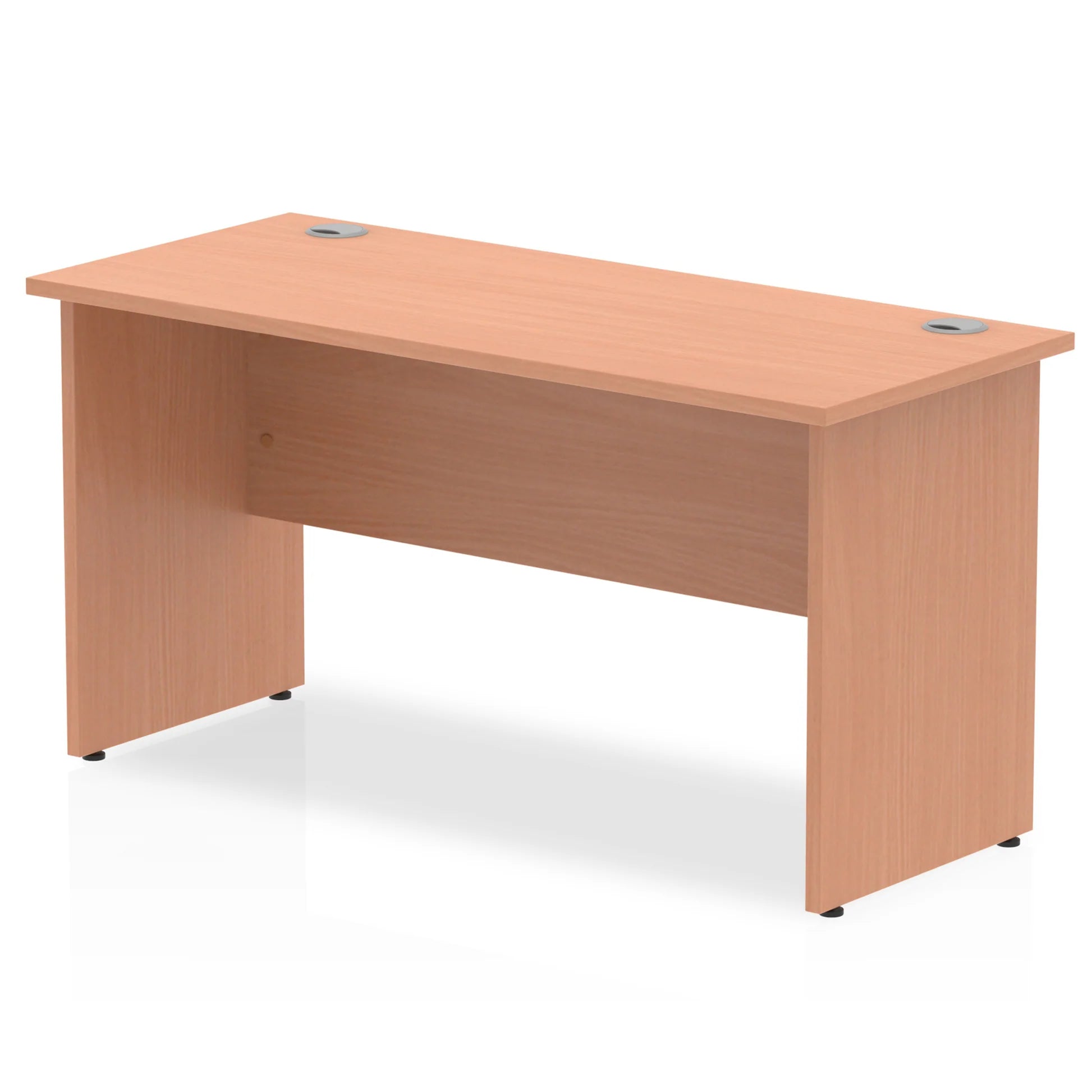 Impulse Straight Desk Panel Leg in Beech (600mm depth) DY