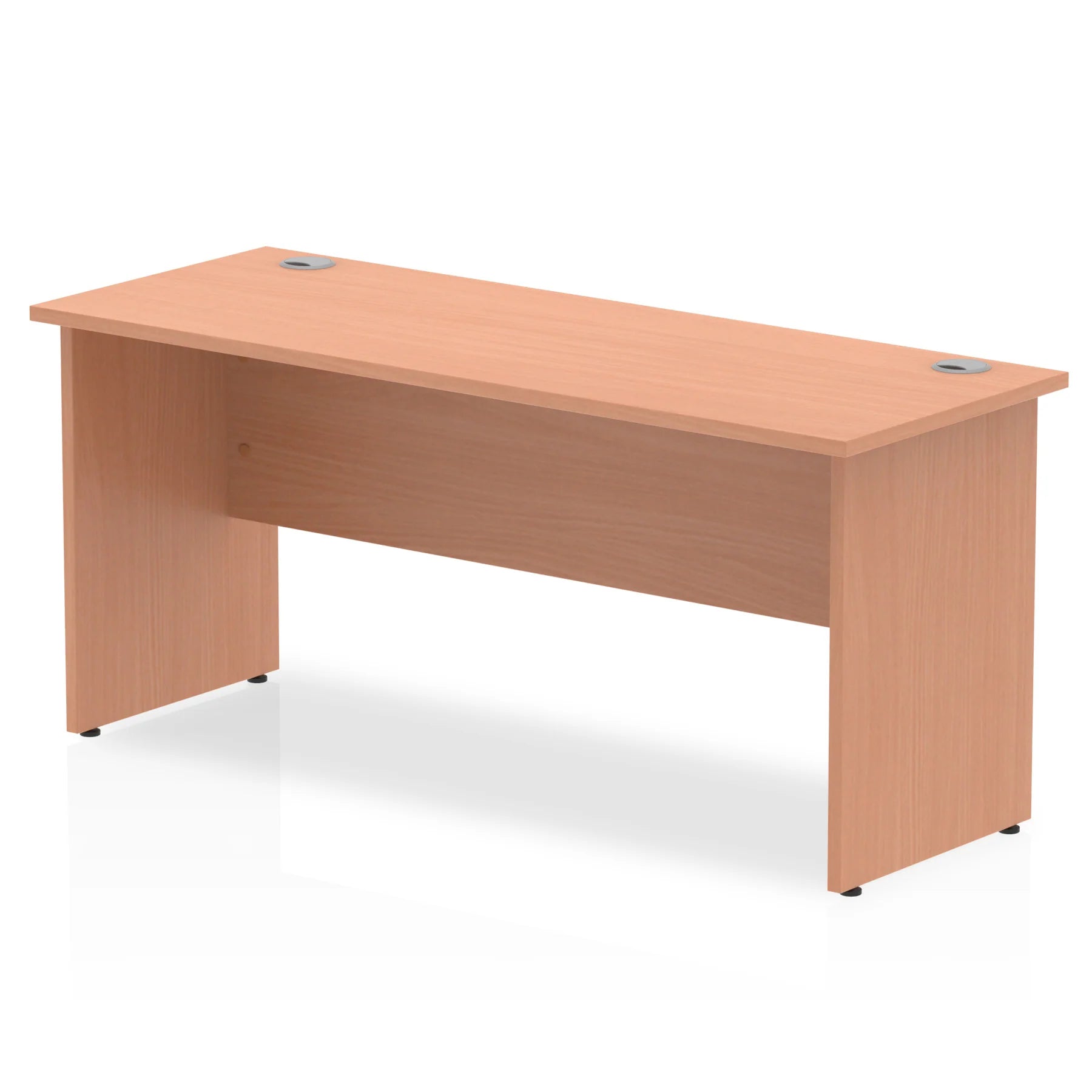 Impulse Straight Desk Panel Leg in Beech (600mm depth) DY