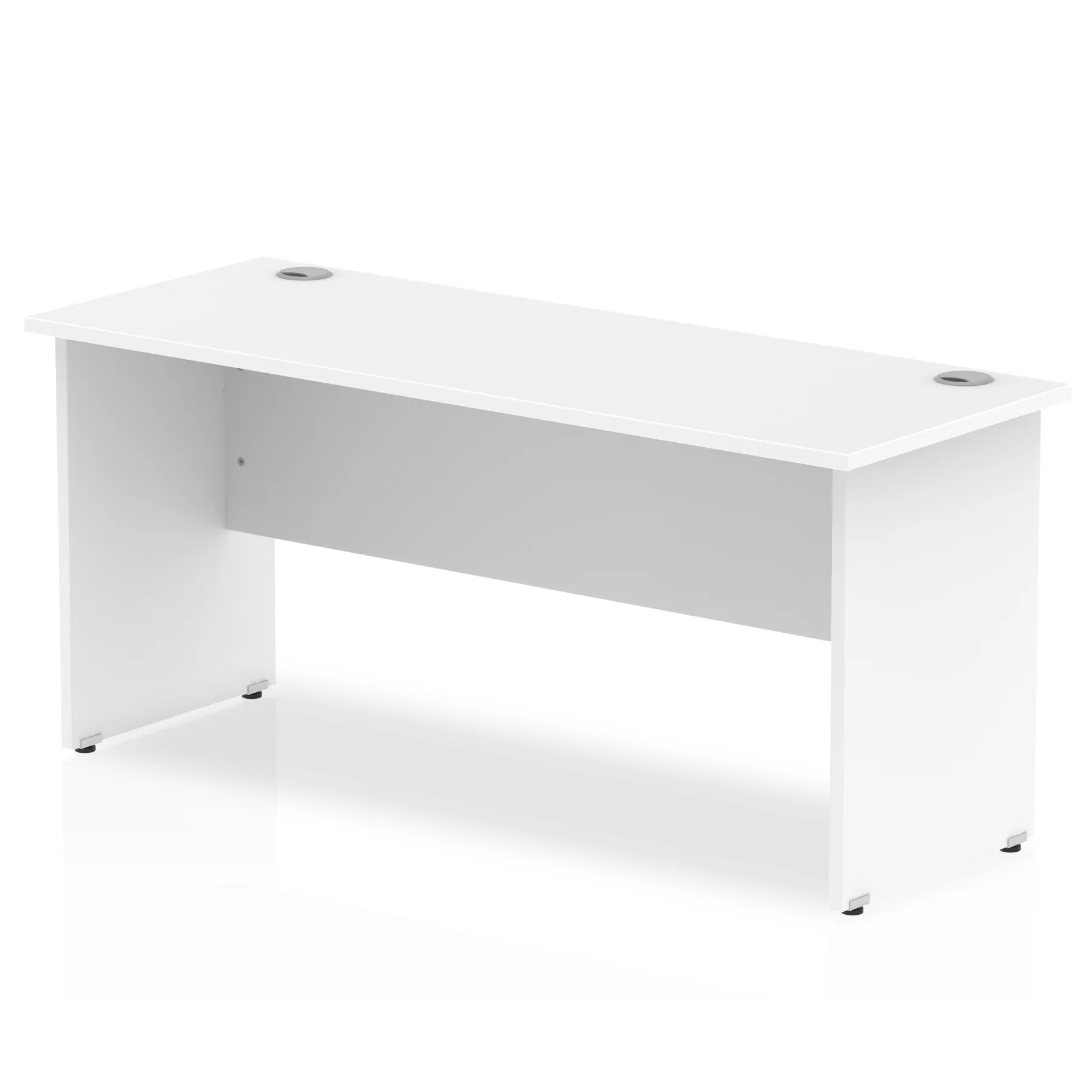 Impulse Straight Desk Panel Leg in White (600mm depth) DY