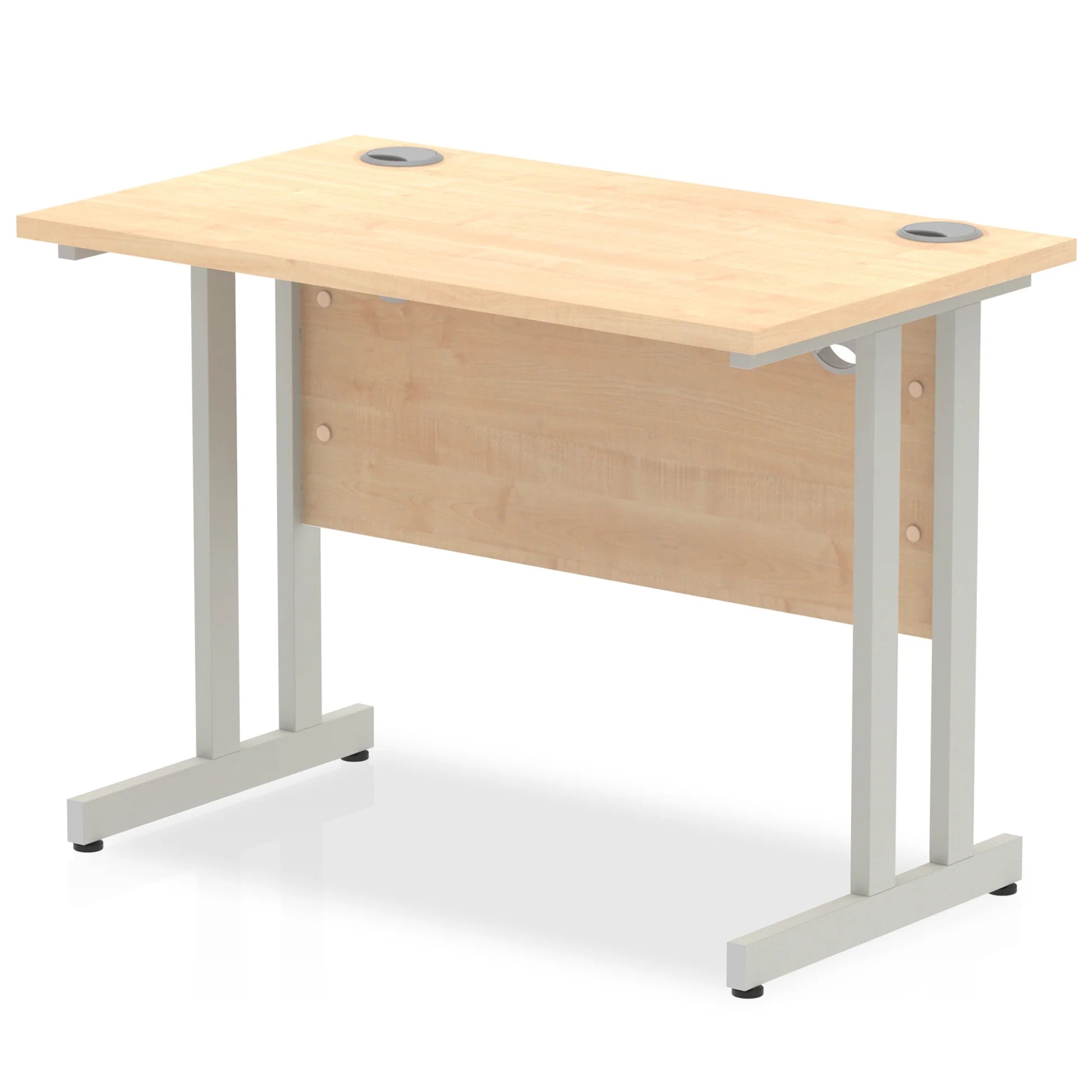 Impulse Straight Desk Cantilever Leg in Maple (600mm depth) DY