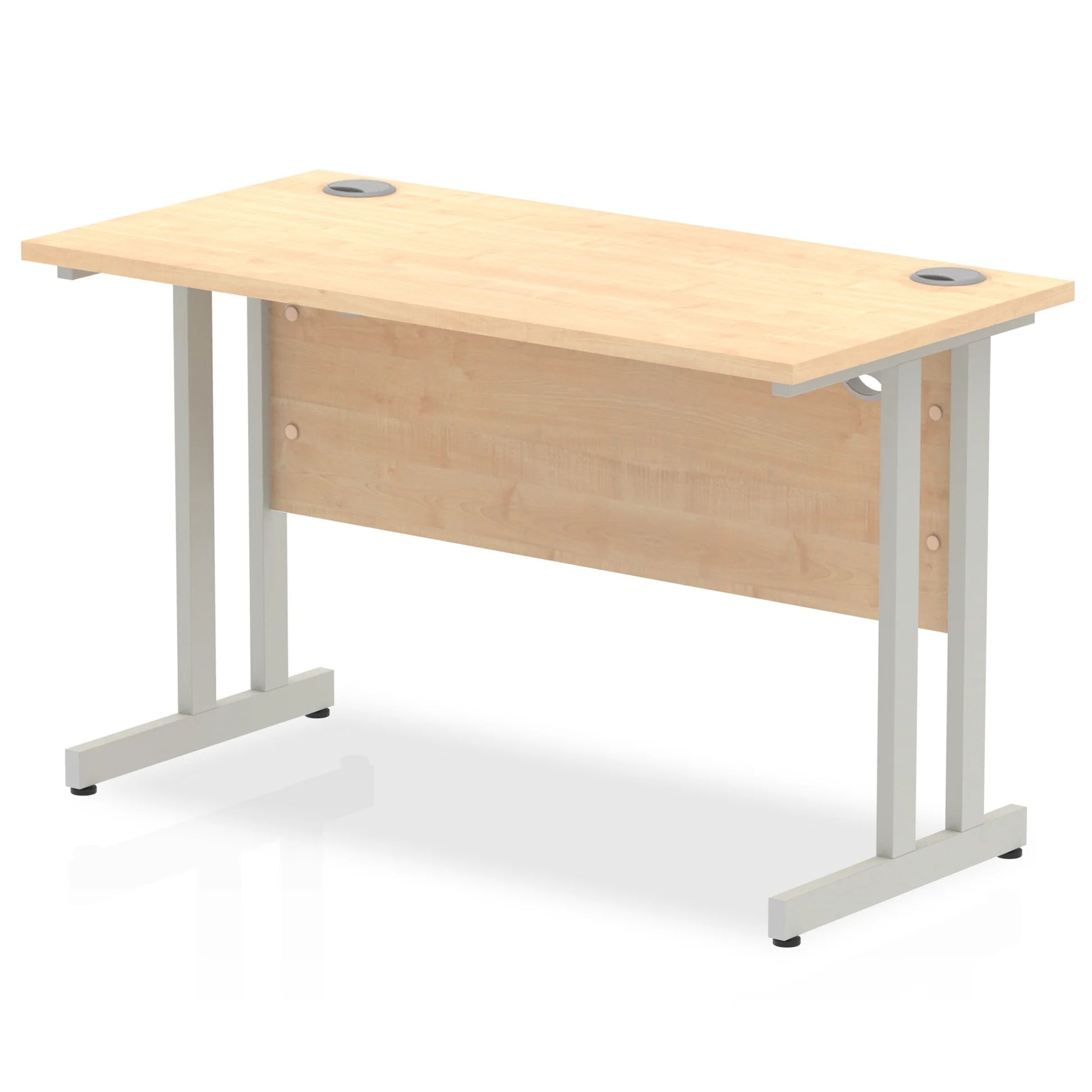 Impulse Straight Desk Cantilever Leg in Maple (600mm depth) DY