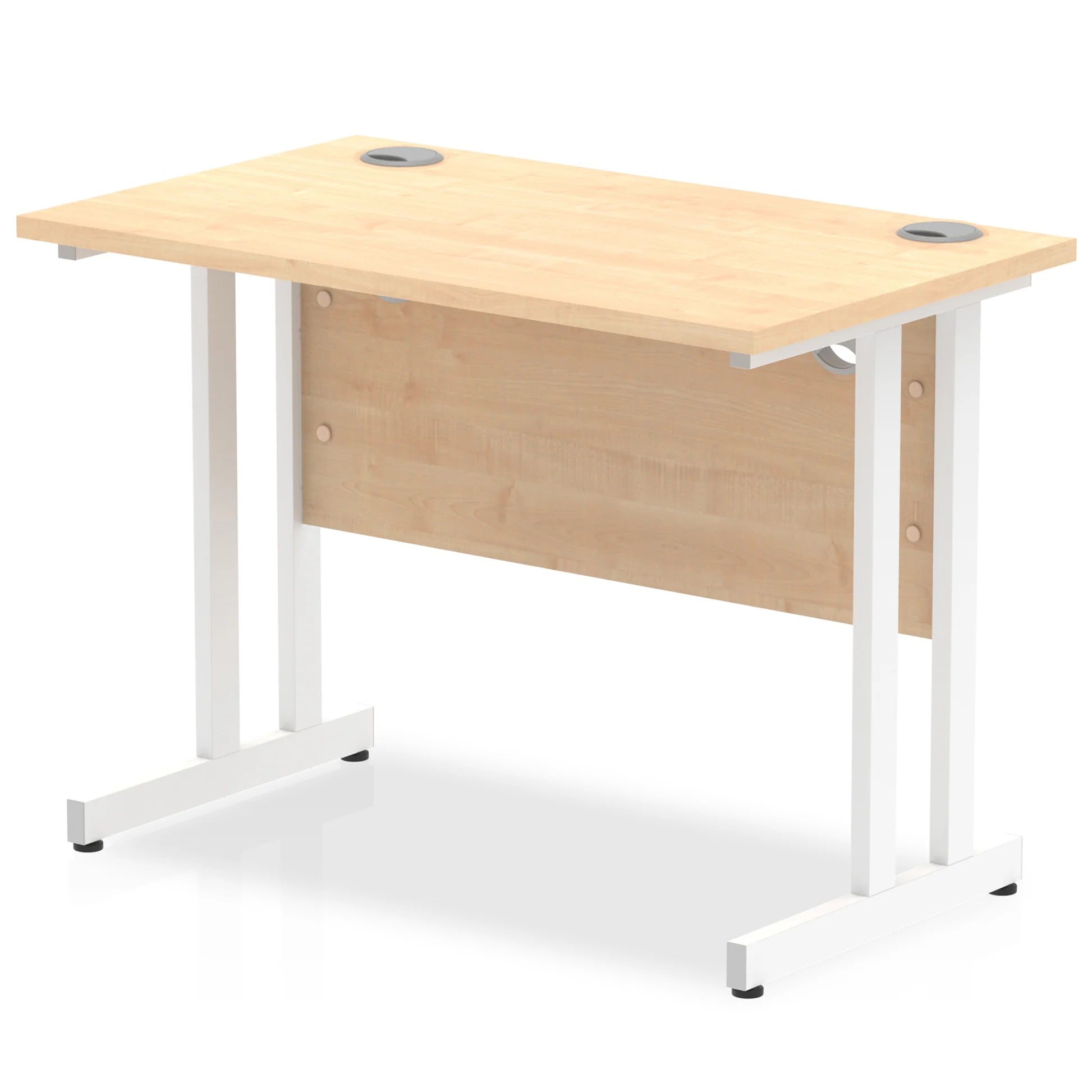 Impulse Straight Desk Cantilever Leg in Maple (600mm depth) DY