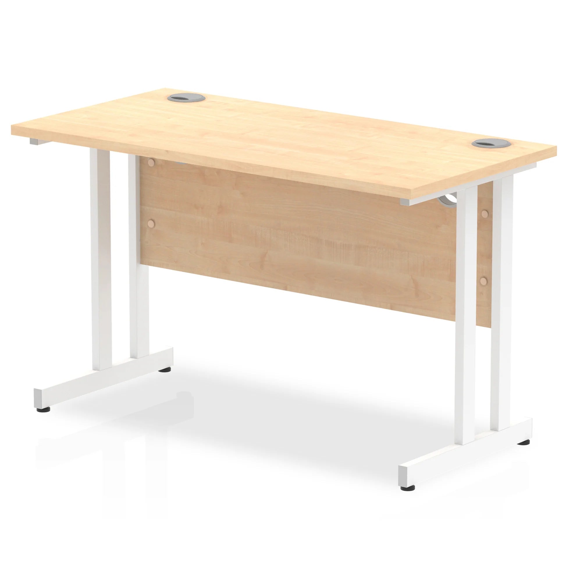 Impulse Straight Desk Cantilever Leg in Maple (600mm depth) DY