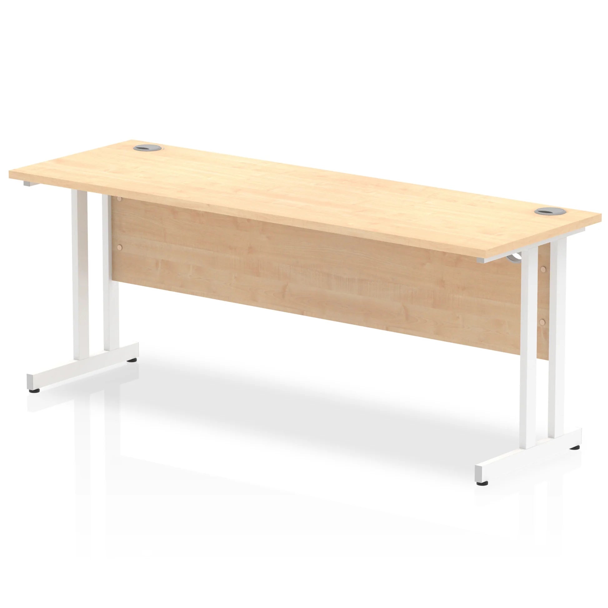 Impulse Straight Desk Cantilever Leg in Maple (600mm depth) DY