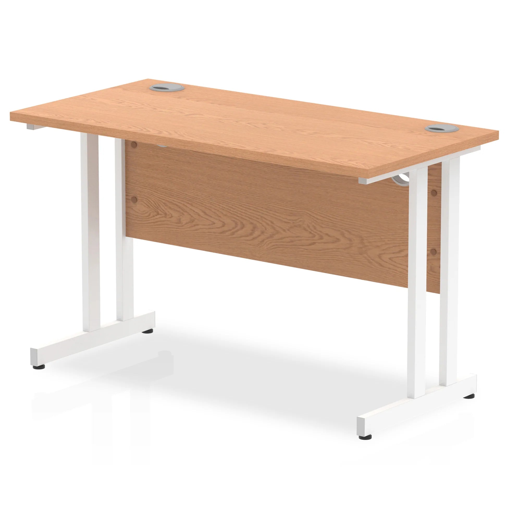 Impulse Straight Desk Cantilever Leg in Oak (600mm depth) DY