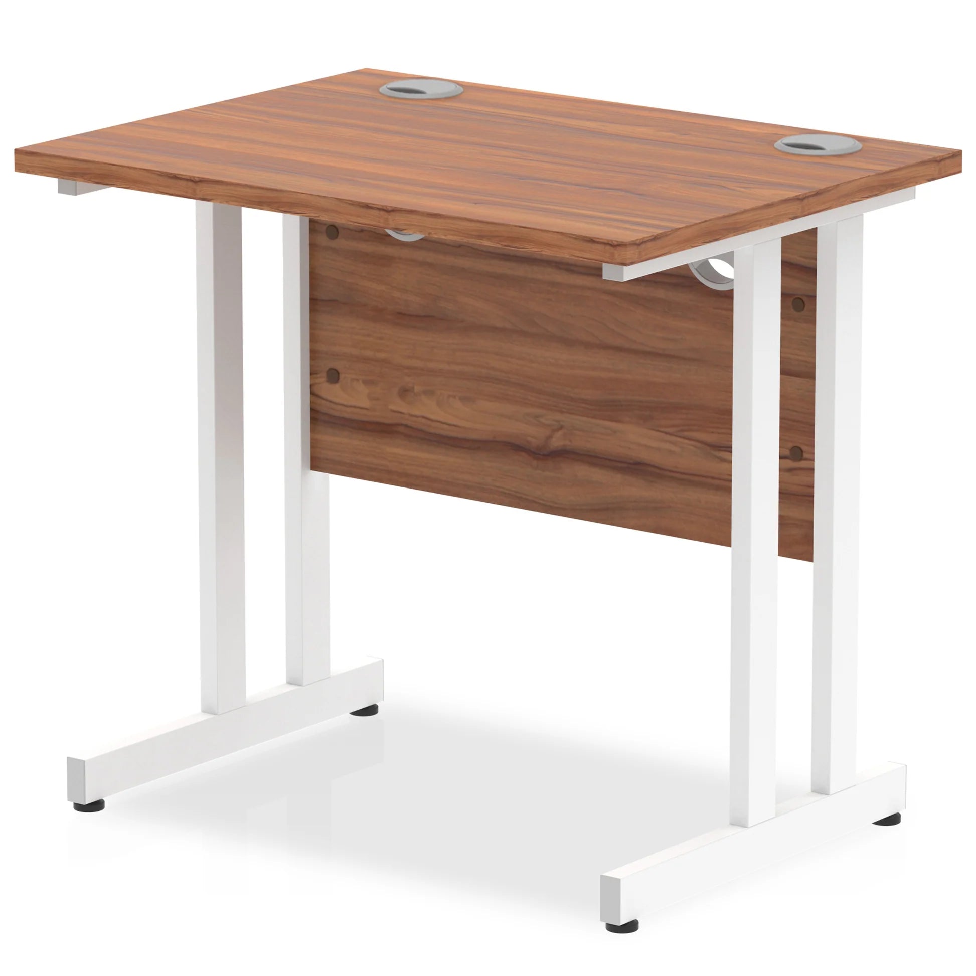 Impulse Straight Desk Cantilever Leg in Walnut (600mm depth) DY