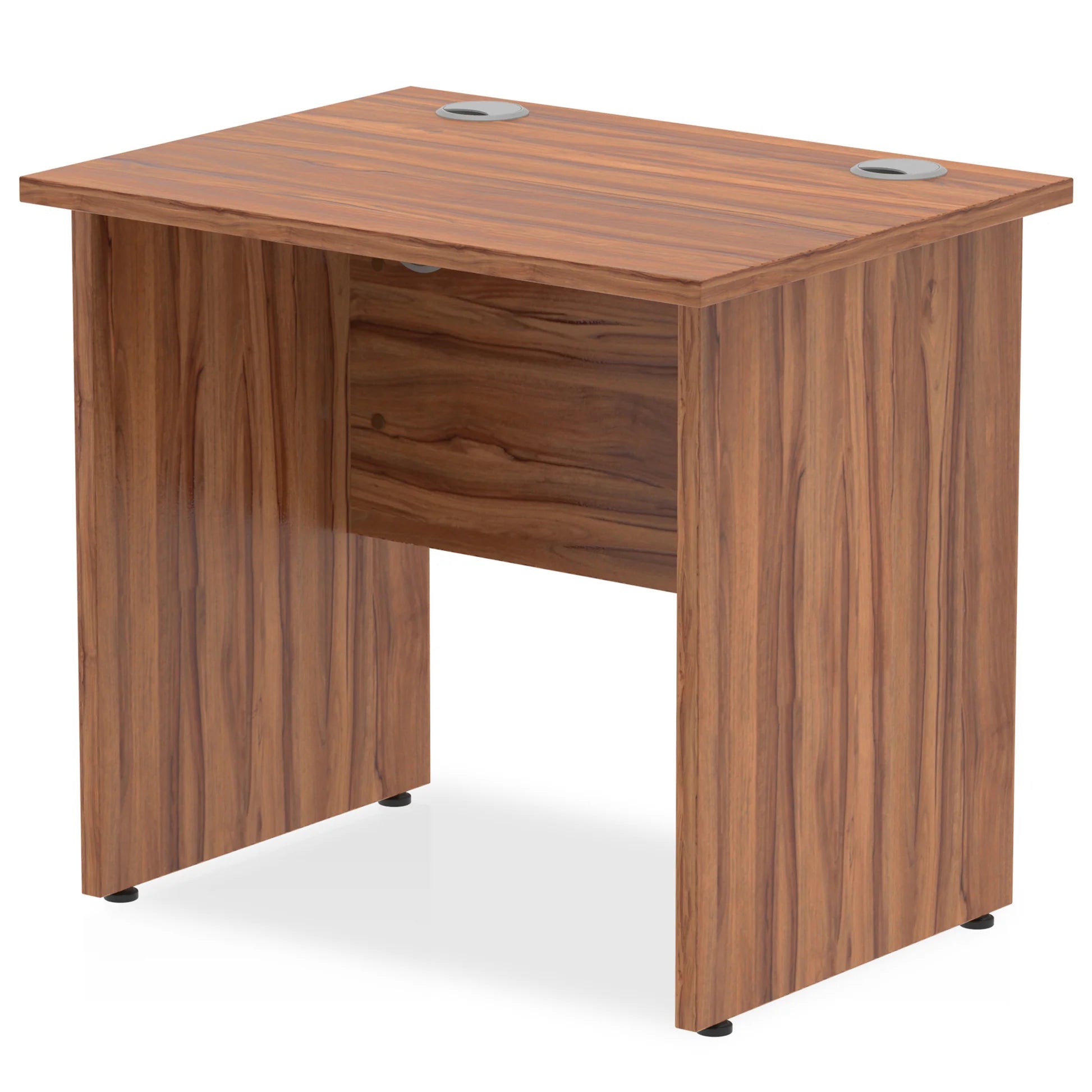 Impulse Straight Desk Panel Leg in Walnut (600mm depth) DY