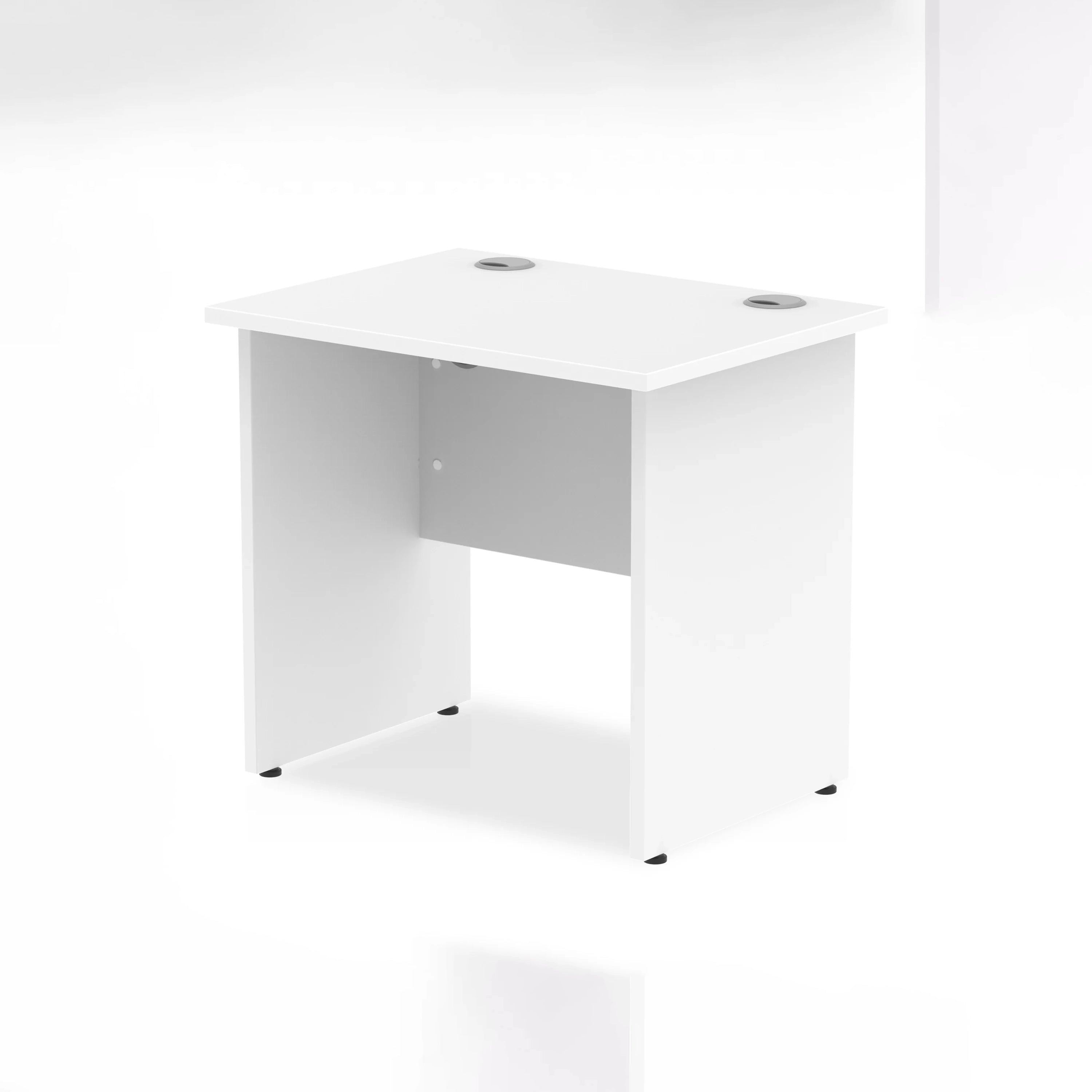 Impulse Straight Desk Panel Leg in White (600mm depth) DY