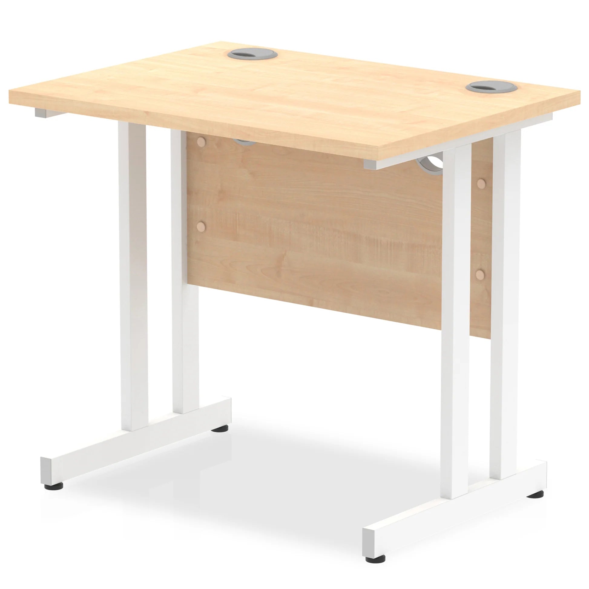Impulse Straight Desk Cantilever Leg in Maple (600mm depth) DY