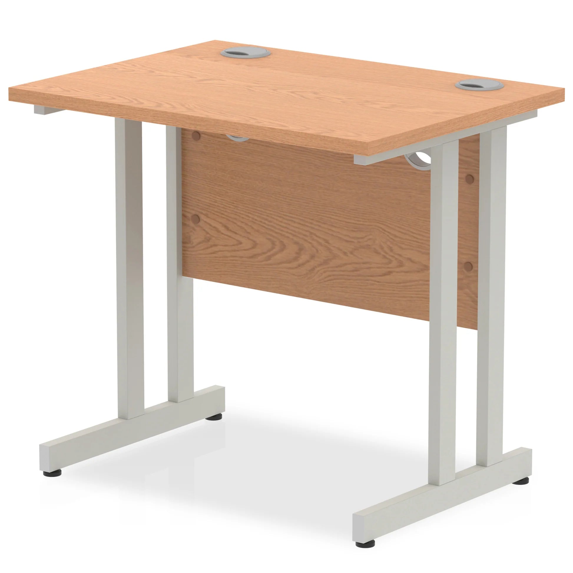 Impulse Straight Desk Cantilever Leg in Oak (600mm depth) DY