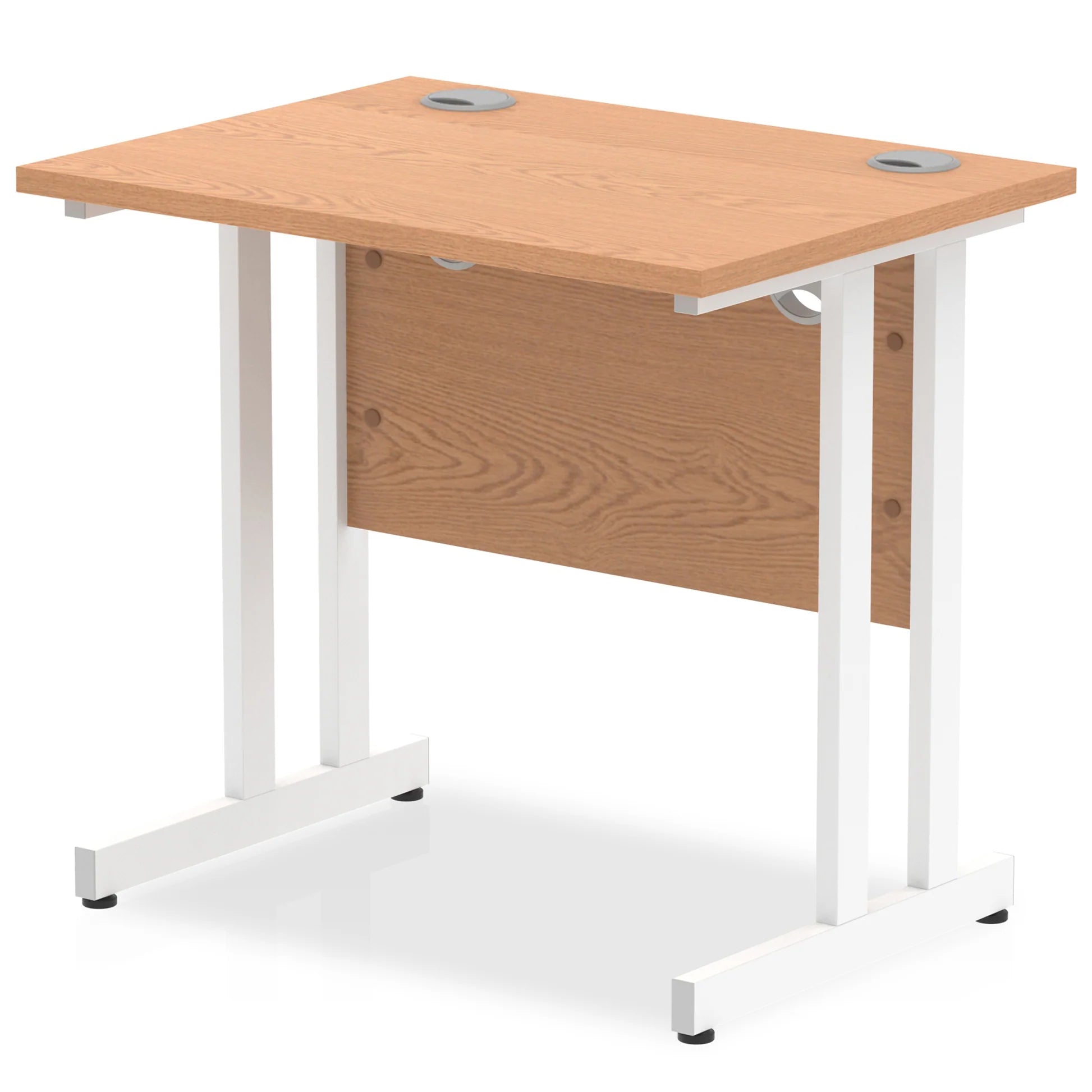 Impulse Straight Desk Cantilever Leg in Oak (600mm depth) DY