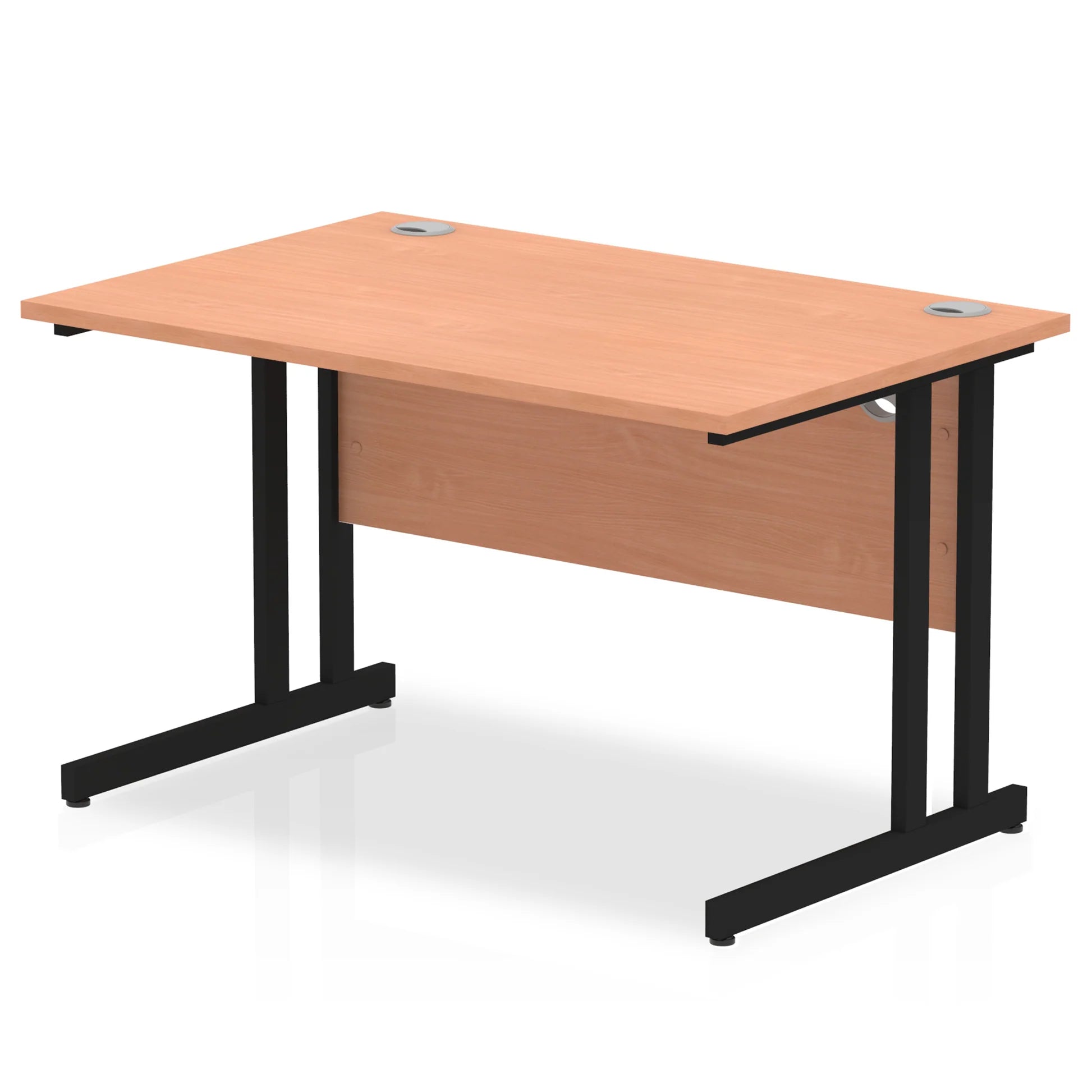 Impulse Straight Desk Cantilever Leg in Beech (600mm depth) DY