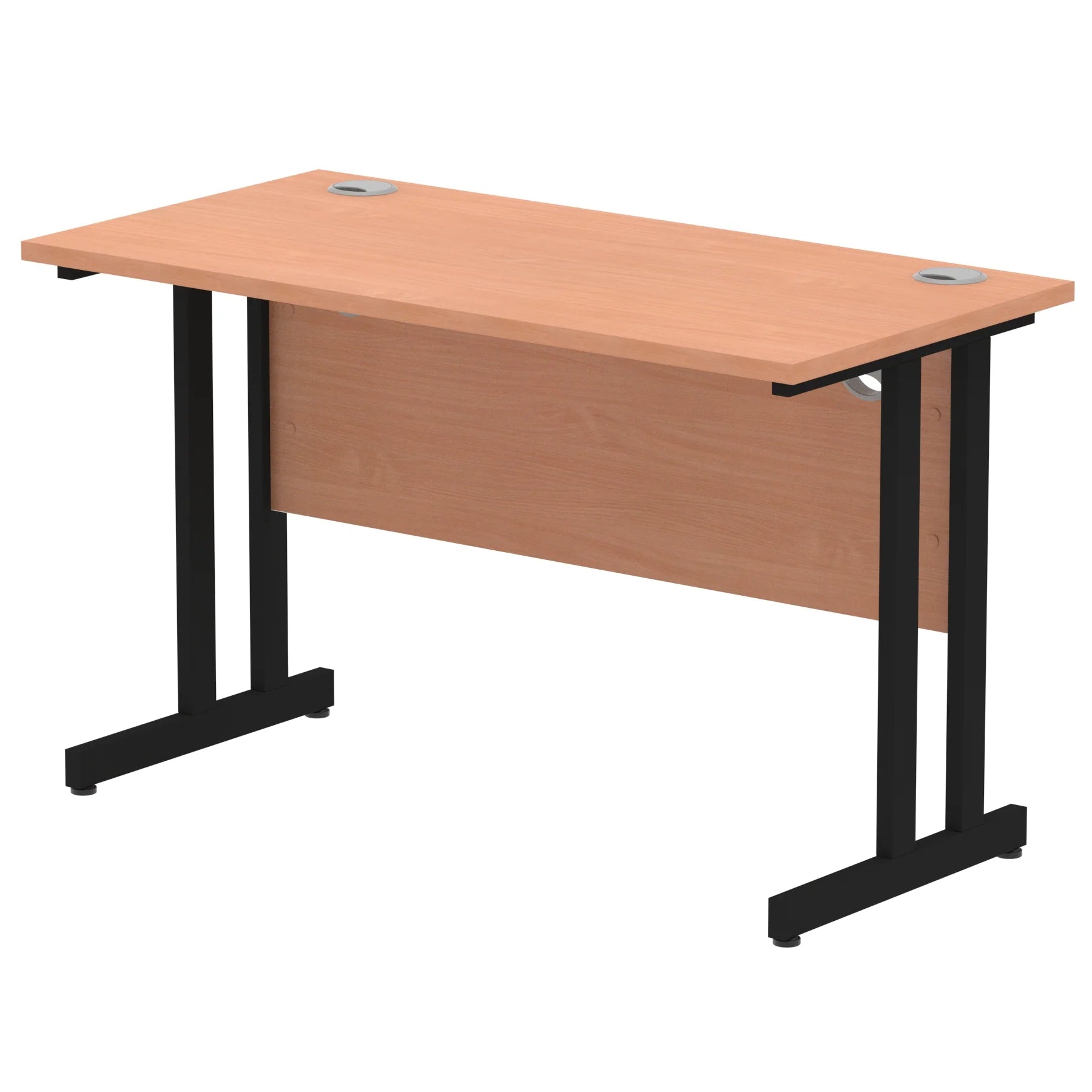 Impulse Straight Desk Cantilever Leg in Maple (600mm depth) DY