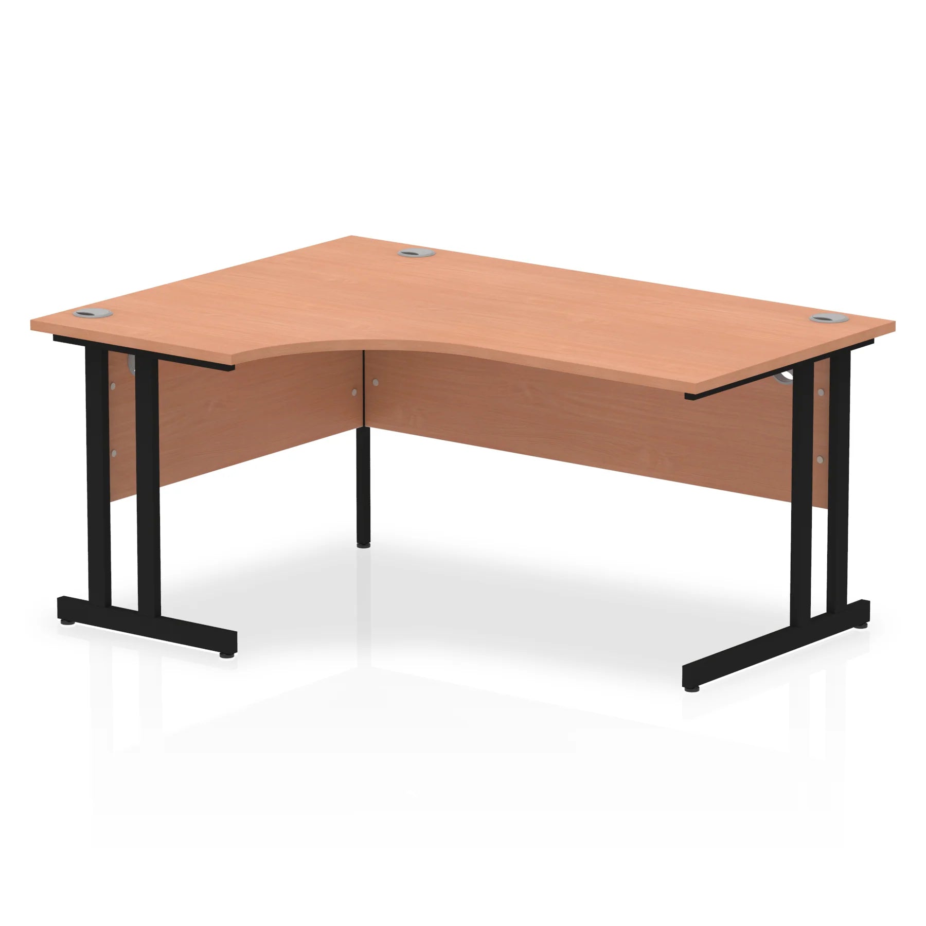 Impulse Crescent Desk Cantilever Leg in Beech DY