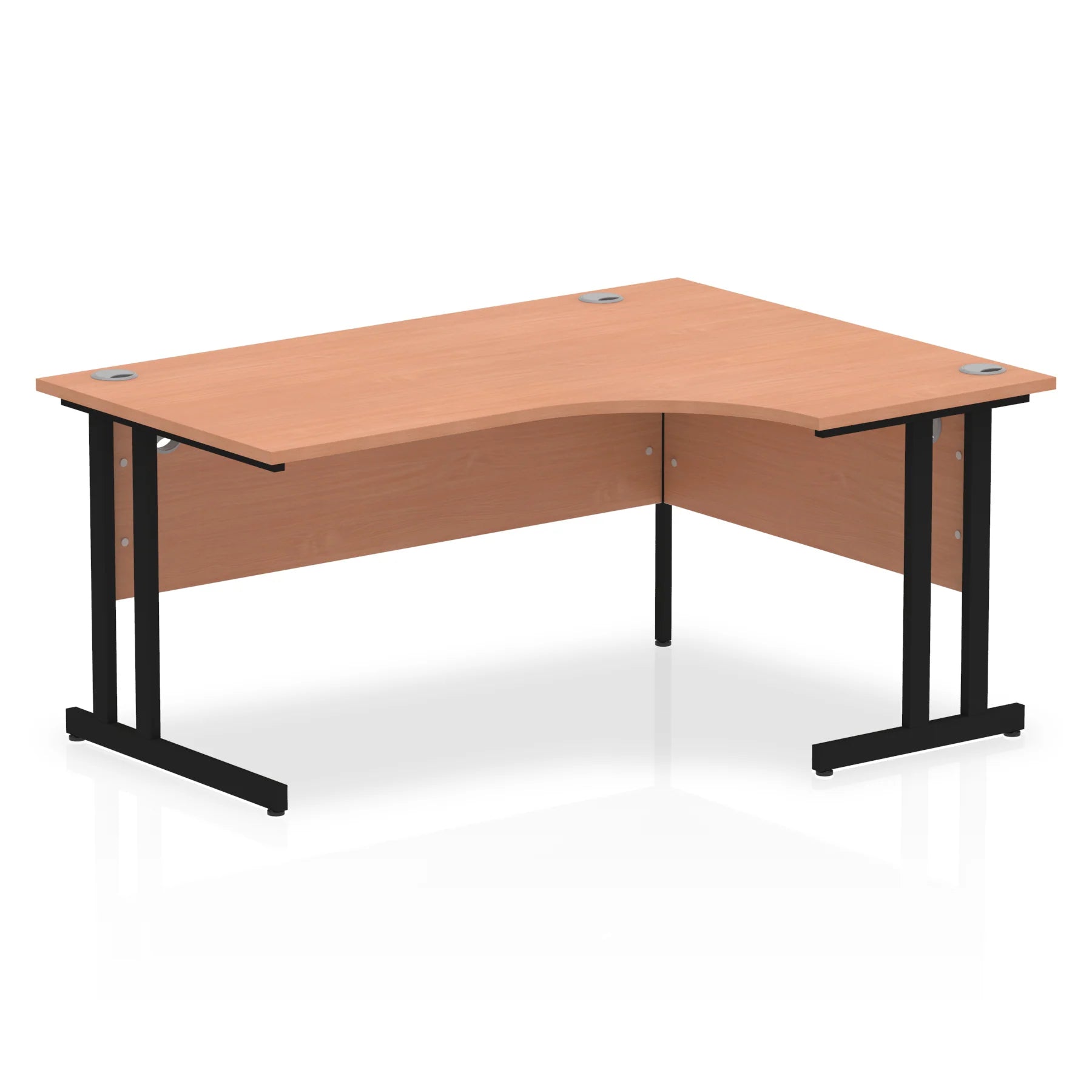 Impulse Crescent Desk Cantilever Leg in Beech DY