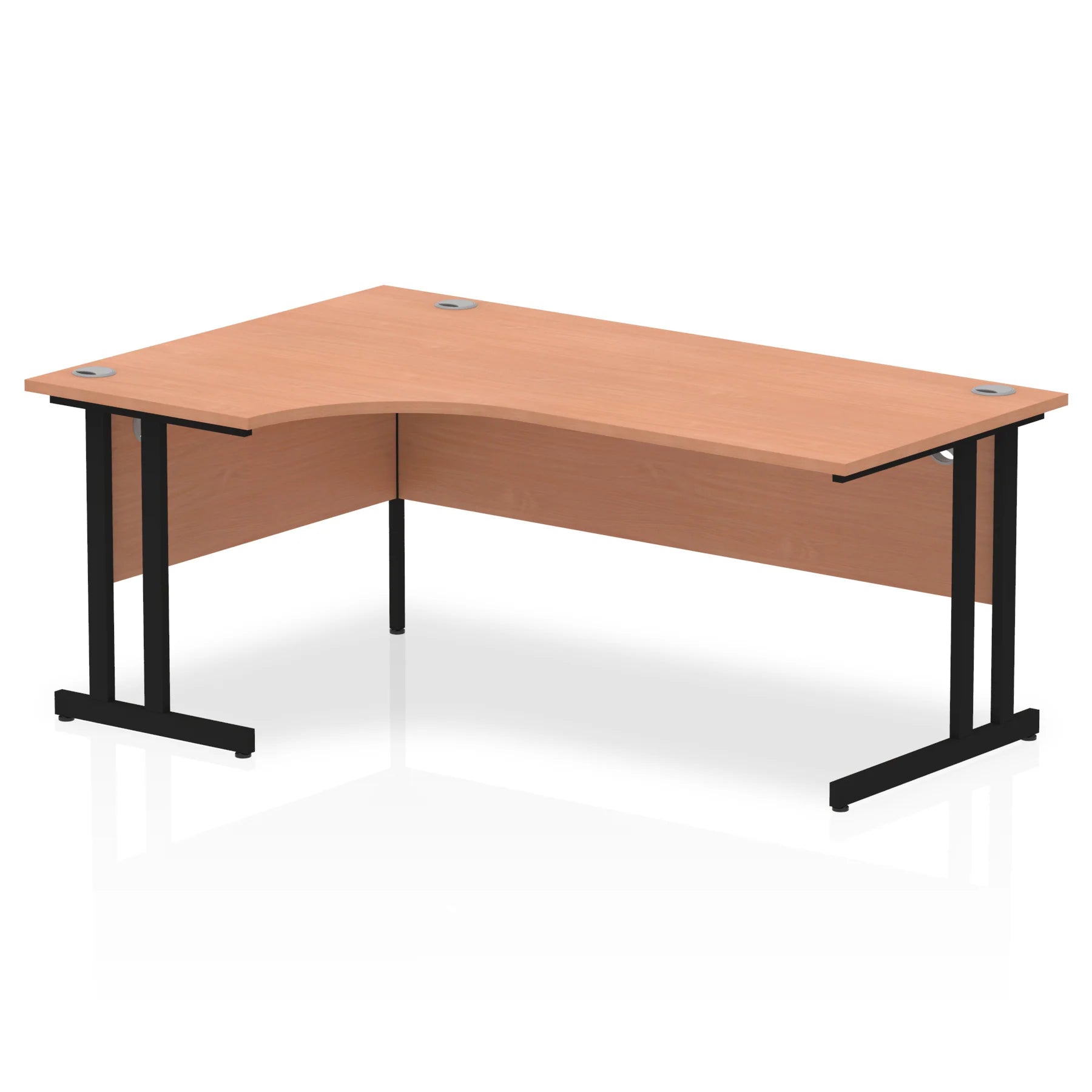 Impulse Crescent Desk Cantilever Leg in Beech DY