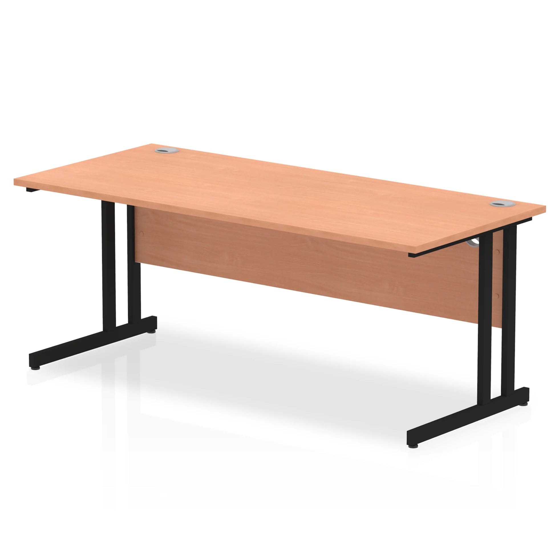 Impulse Straight Desk Cantilever Leg in Beech (600mm depth) DY