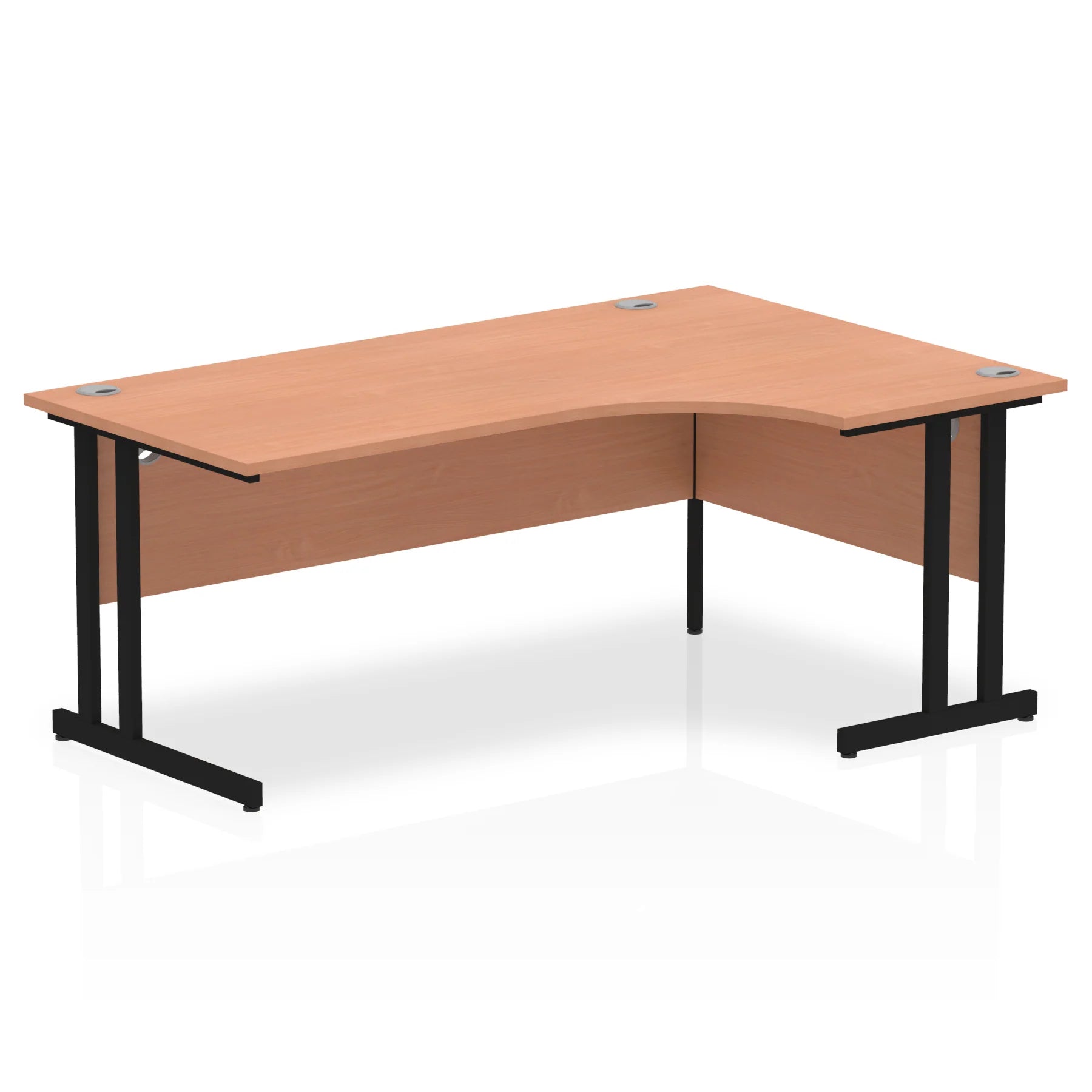 Impulse Crescent Desk Cantilever Leg in Beech DY