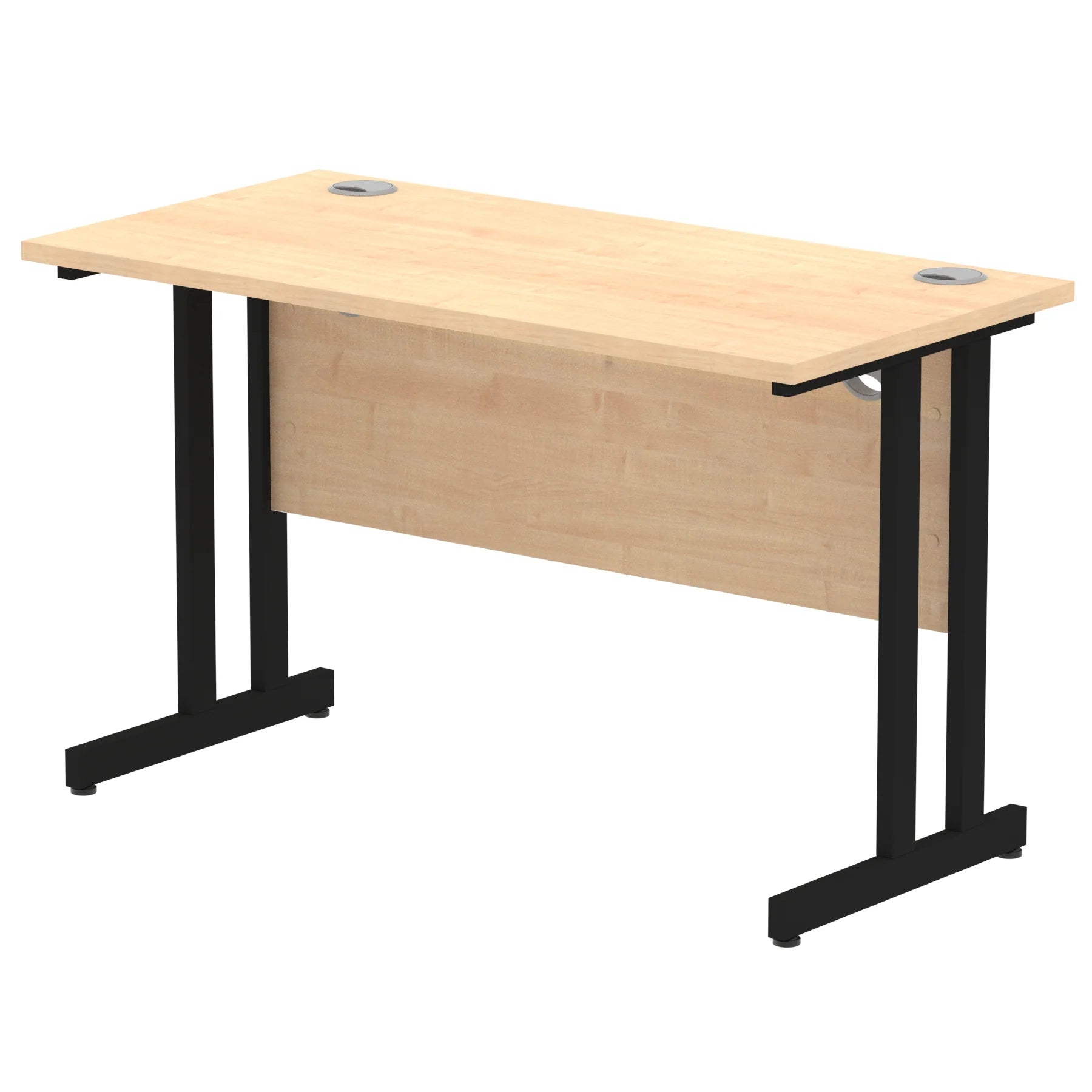 Impulse Straight Desk Cantilever Leg in Maple (600mm depth) DY