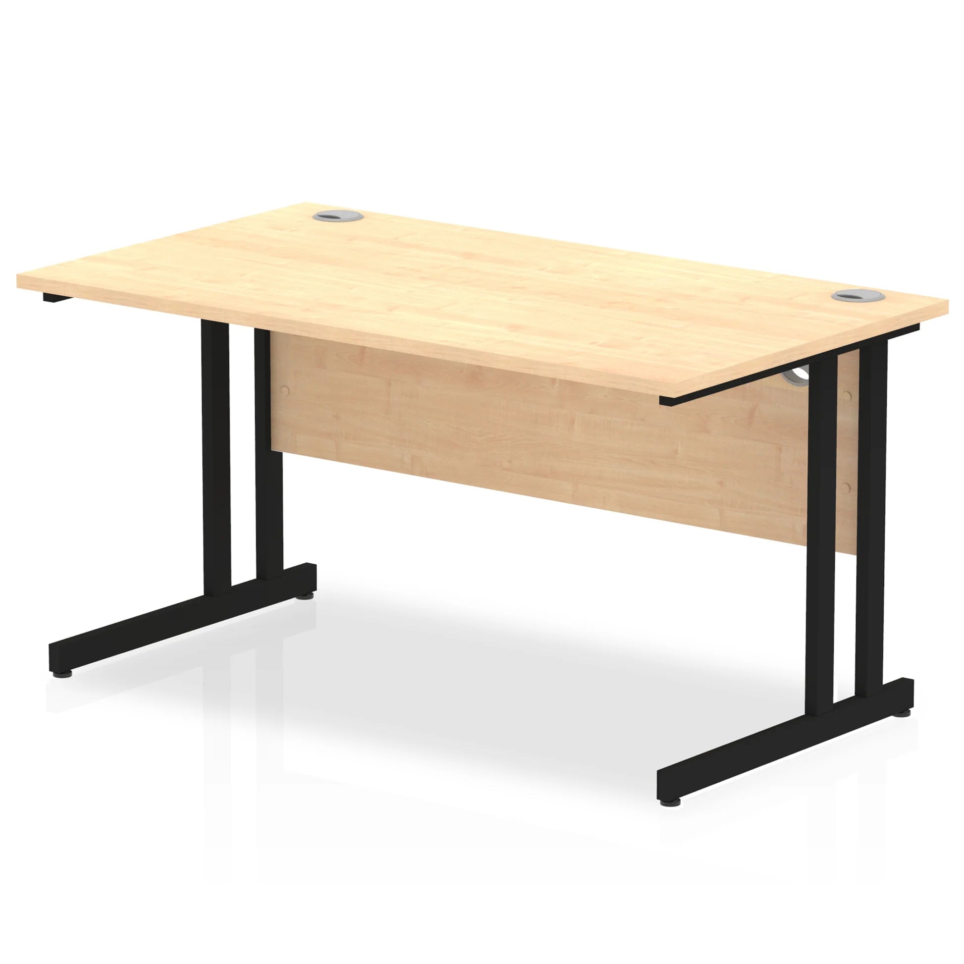 Impulse Straight Desk Cantilever Leg in Maple (600mm depth) DY