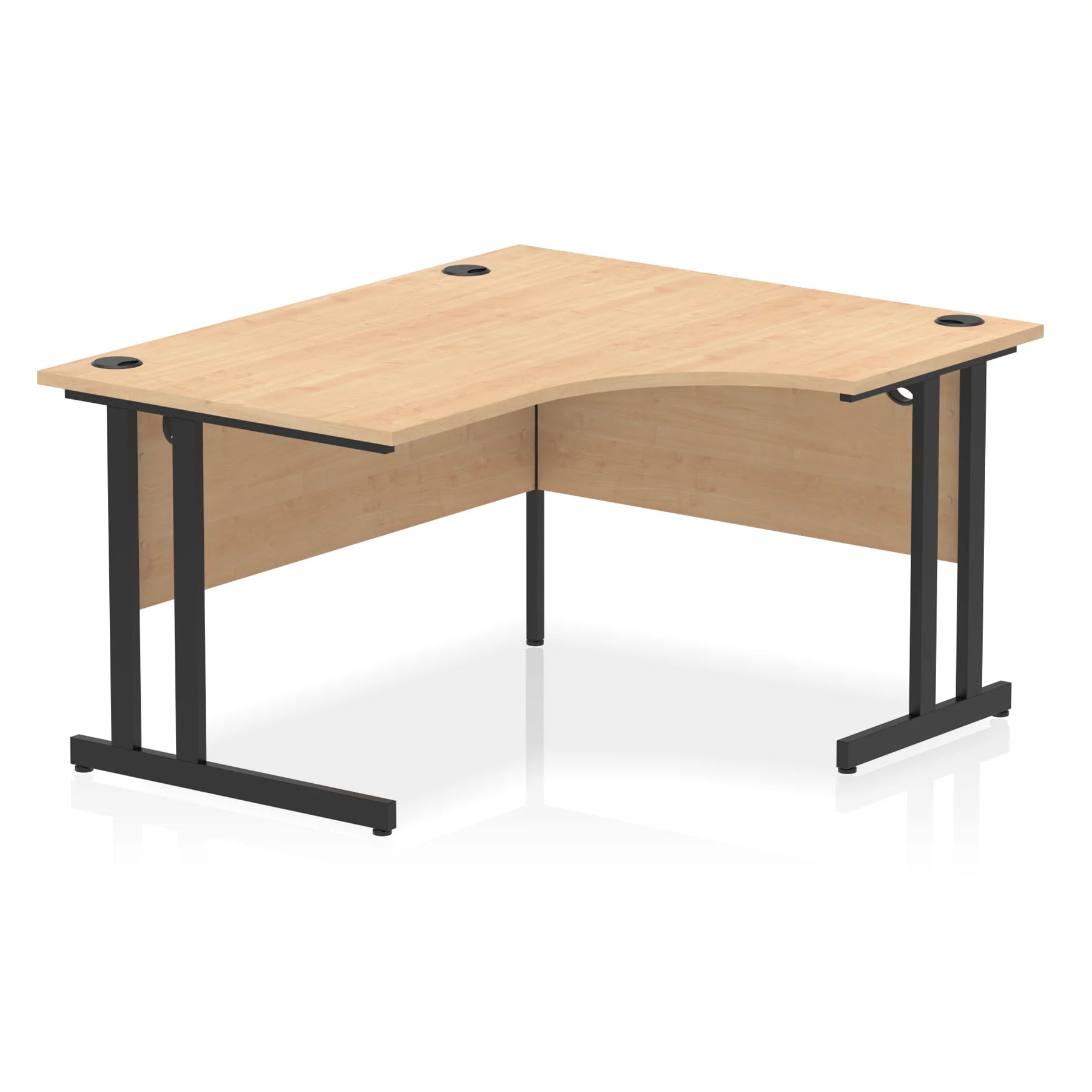 Impulse Crescent Desk Cantilever Leg in Maple DY
