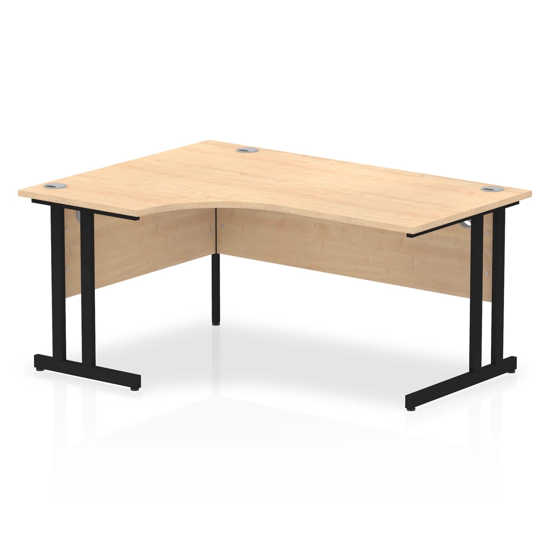 Impulse Crescent Desk Cantilever Leg in Maple DY