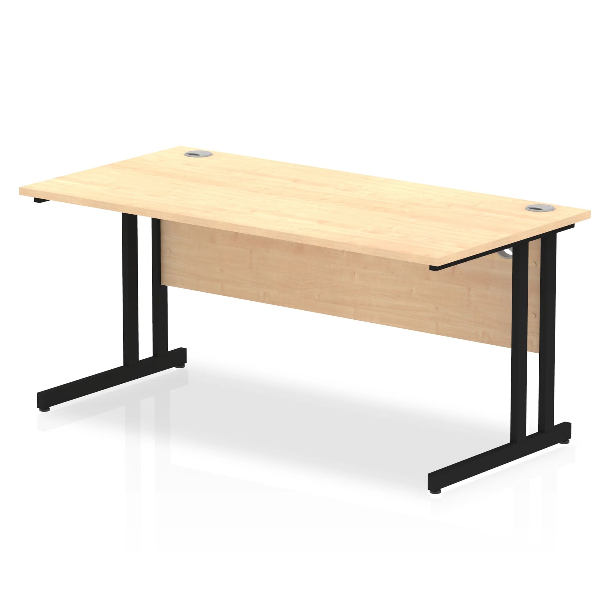 Impulse Straight Desk Cantilever Leg in Maple (600mm depth) DY