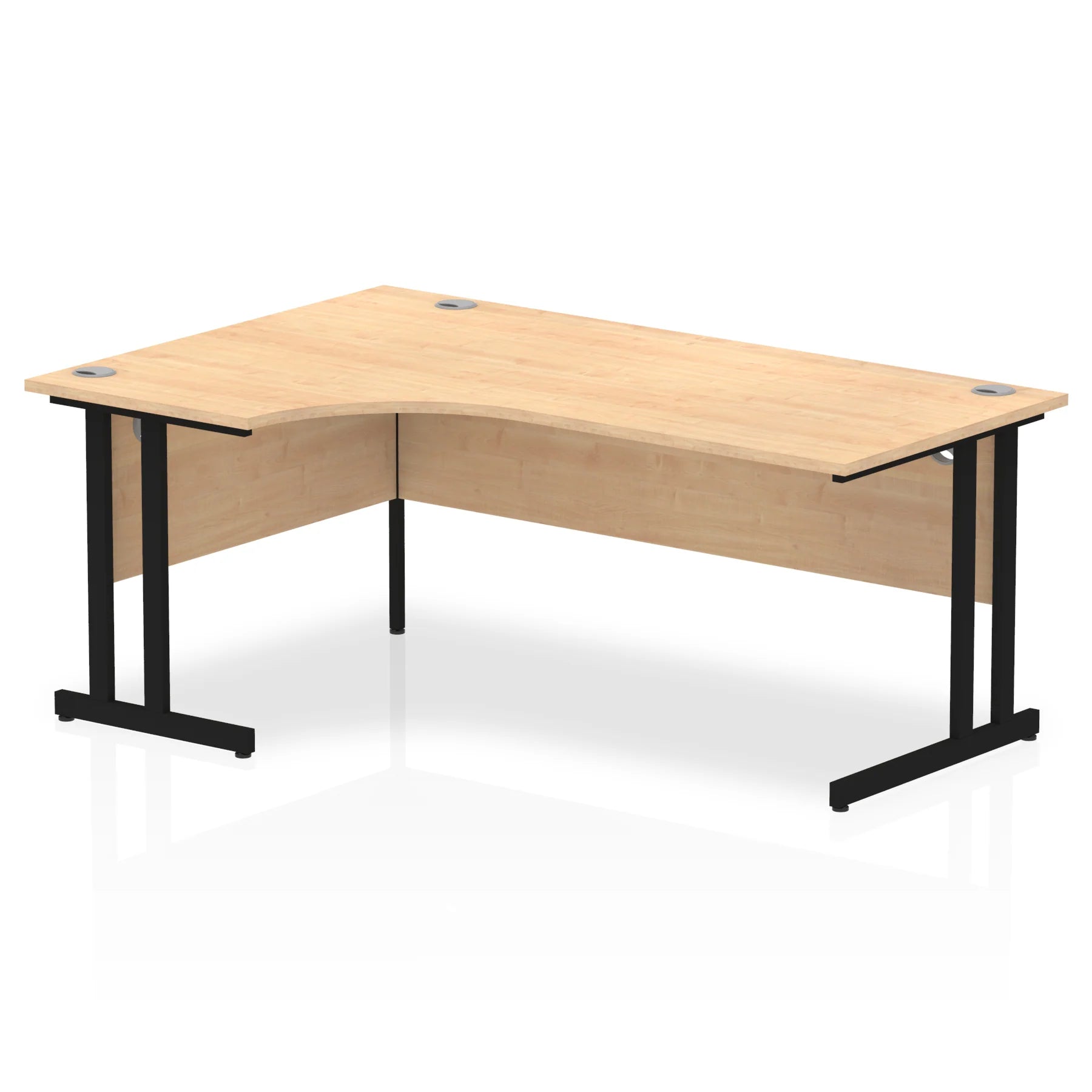 Impulse Crescent Desk Cantilever Leg in Maple DY