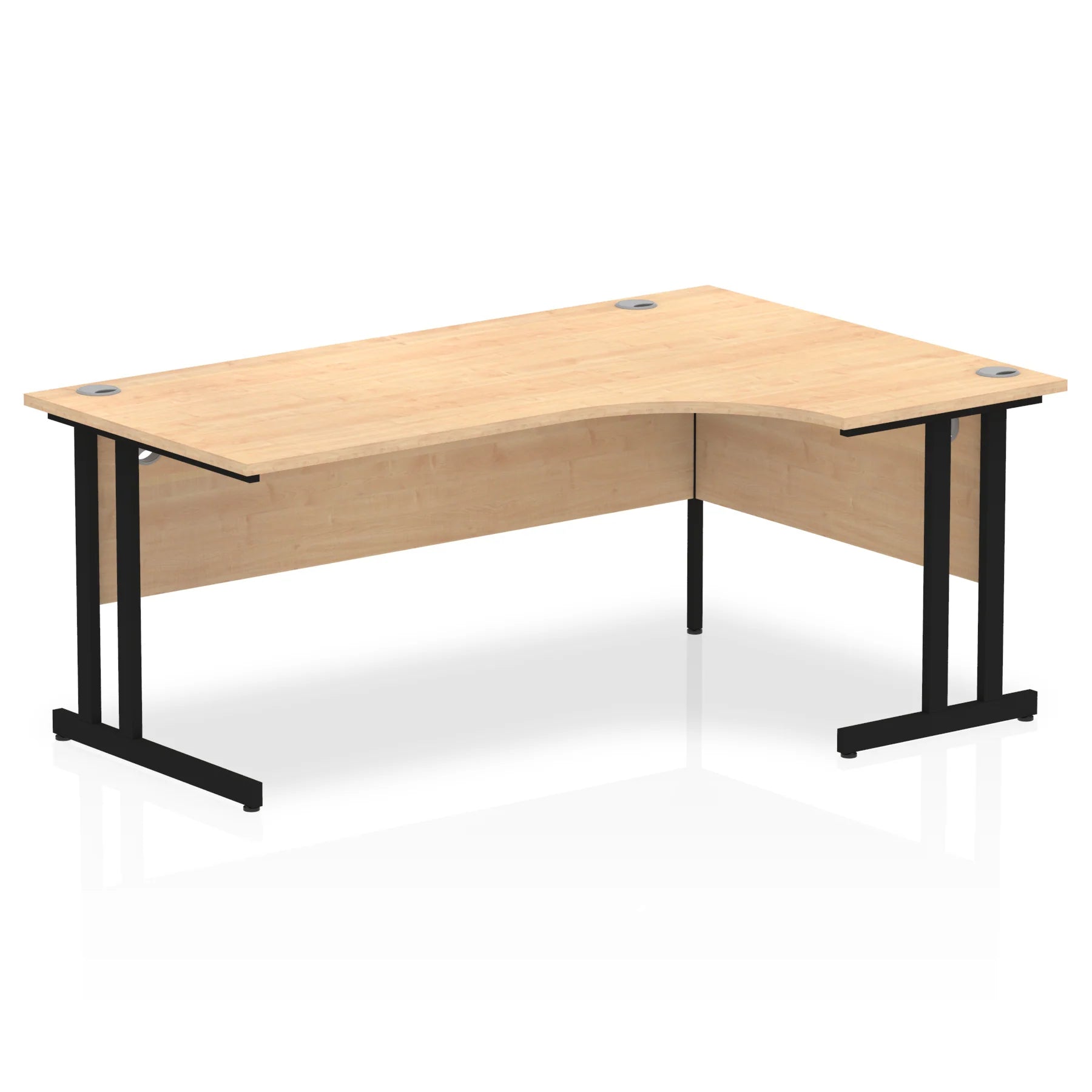 Impulse Crescent Desk Cantilever Leg in Maple DY