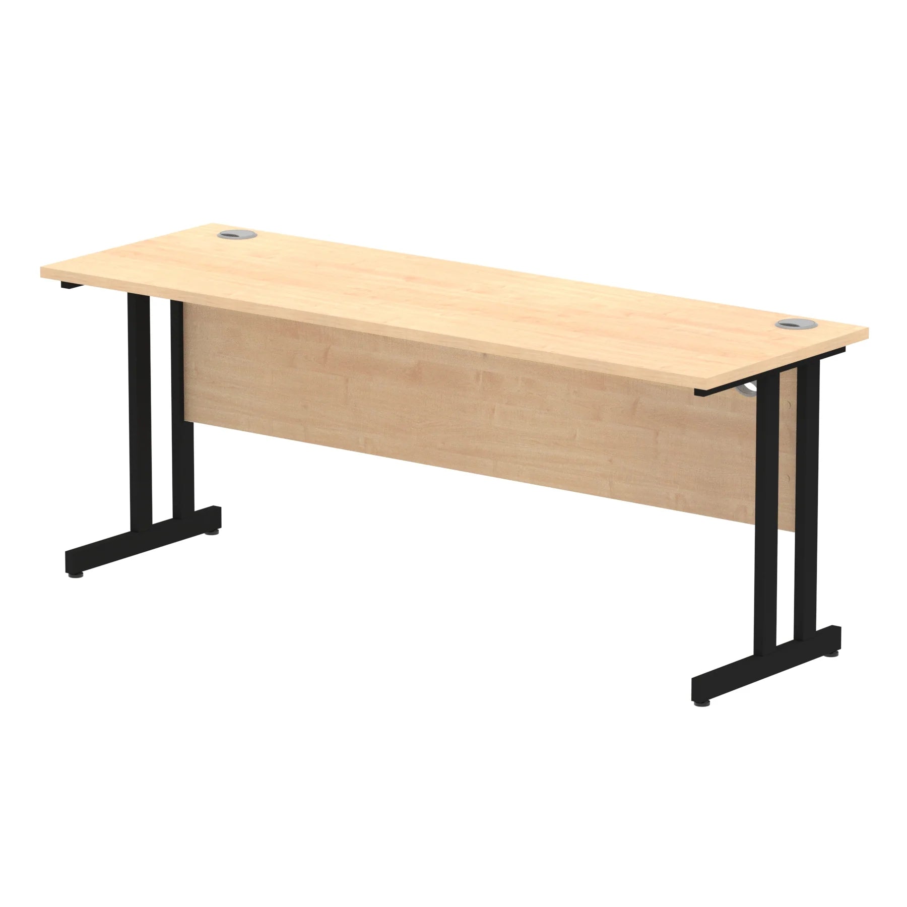 Impulse Straight Desk Cantilever Leg in Maple (600mm depth) DY