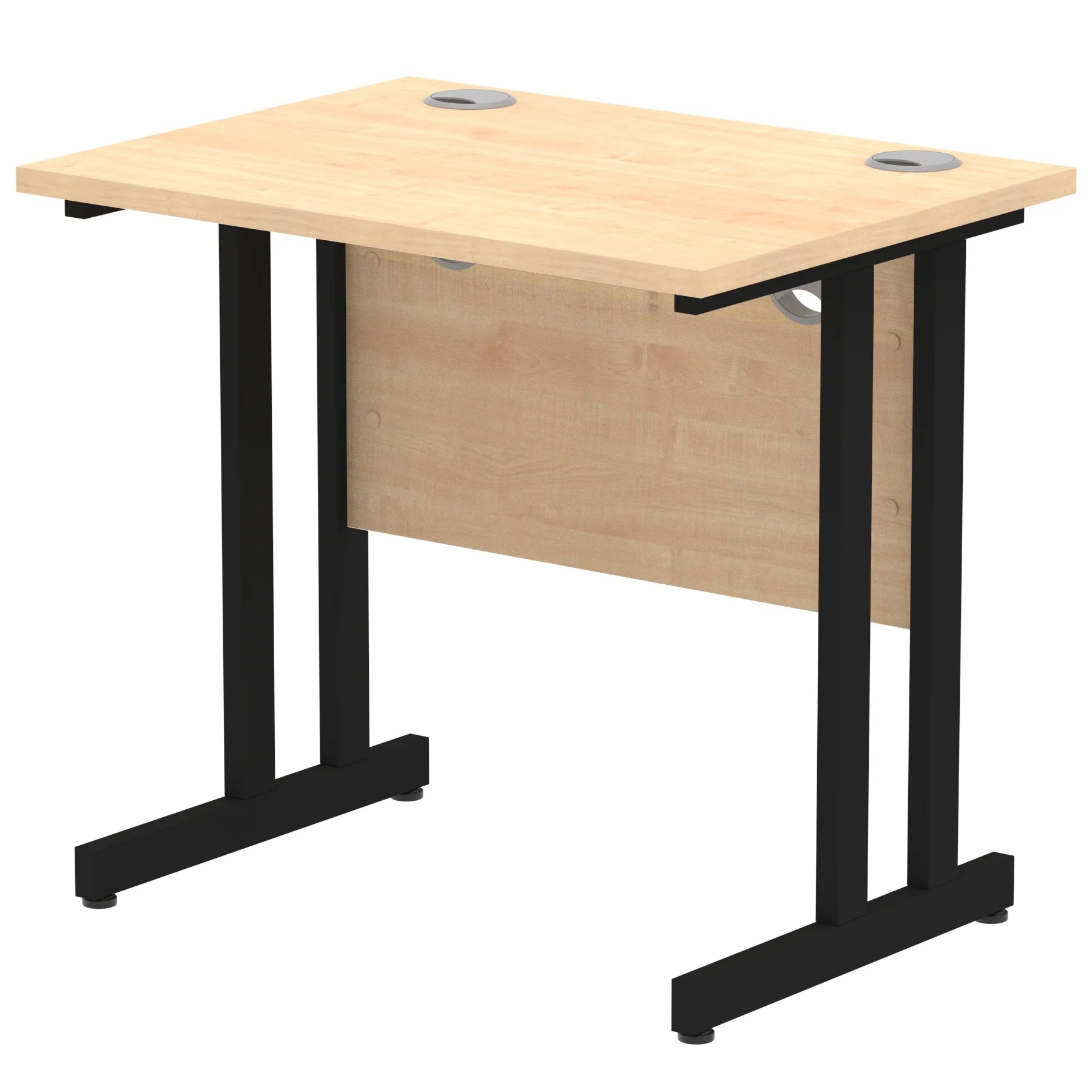 Impulse Straight Desk Cantilever Leg in Maple (600mm depth) DY