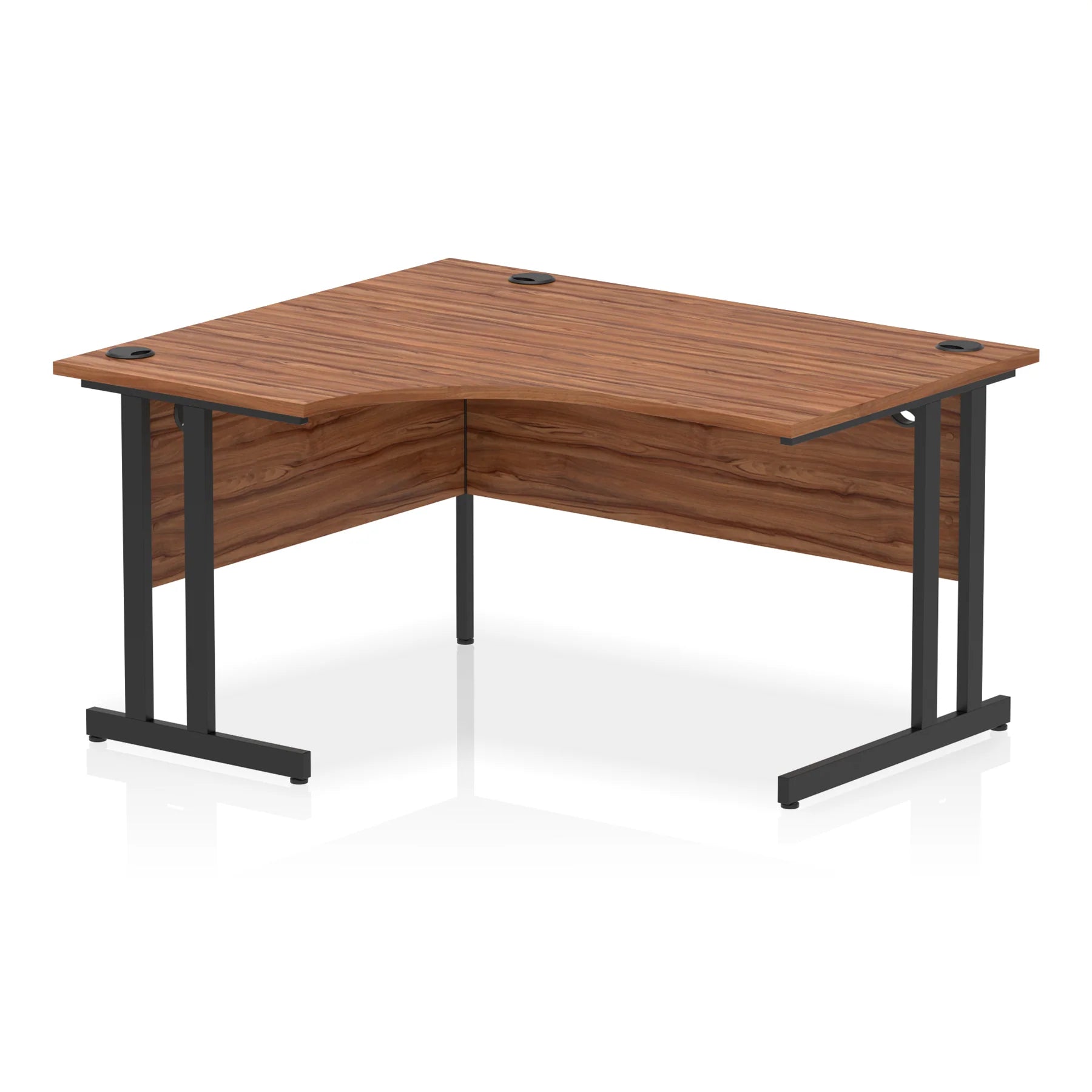Impulse Crescent Desk Cantilever Leg in Walnut DY
