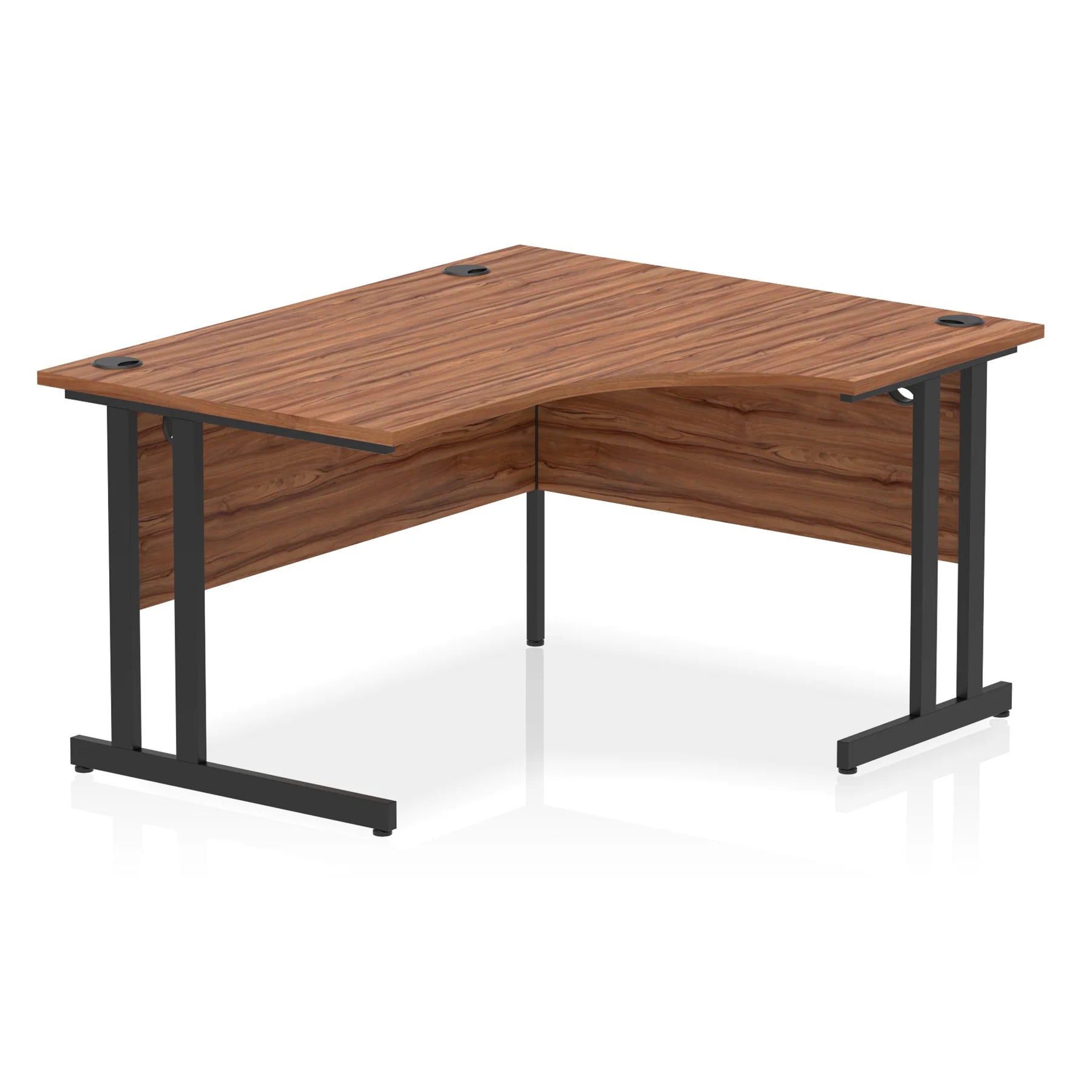 Impulse Crescent Desk Cantilever Leg in Walnut DY